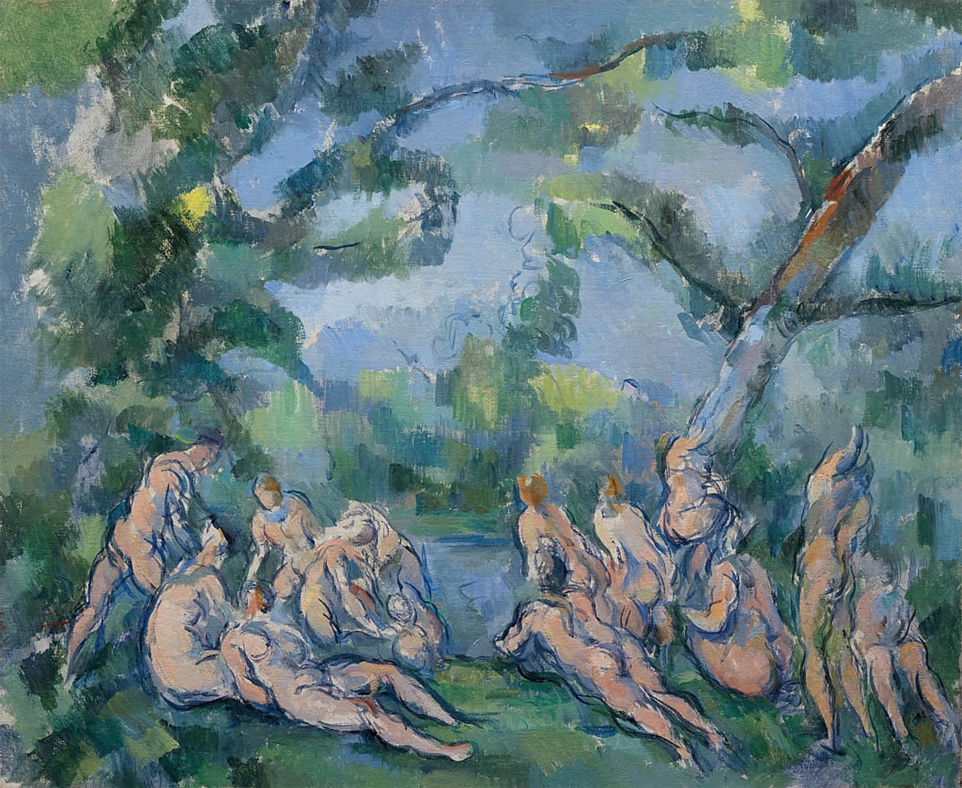 POSTERIIk Famous Animal Posters Vintage Picture the Bathers by Paul Cézanne Modern Wall Decor for Home Decor 60x90cm