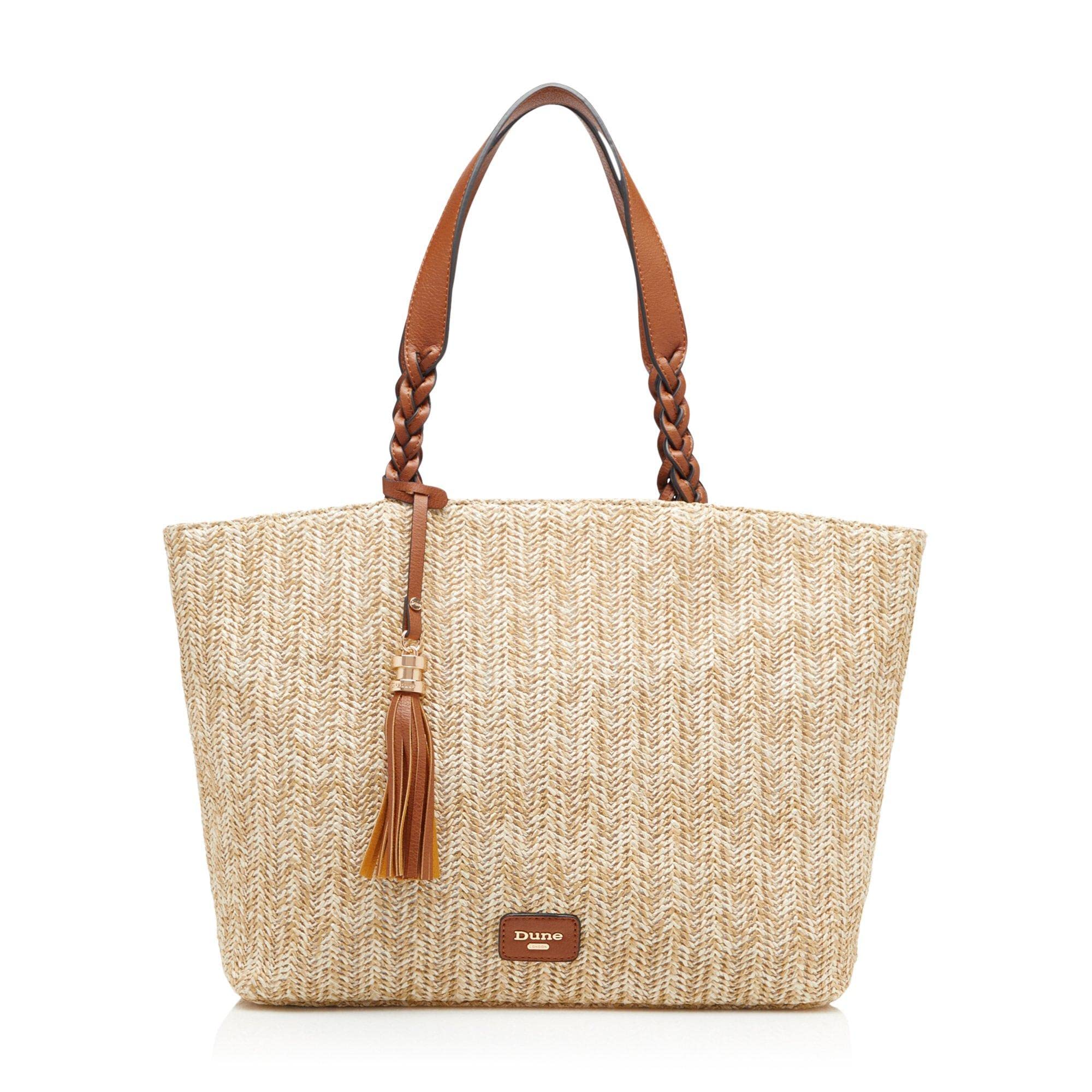 Dune DANERELLO Large Raffia Shopper Bag