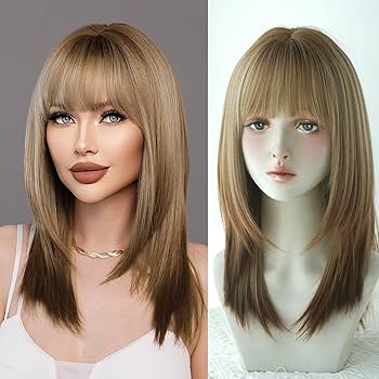 Amazon.com : 7JHH WIGS 20In Long Straight Layered Cut Wig