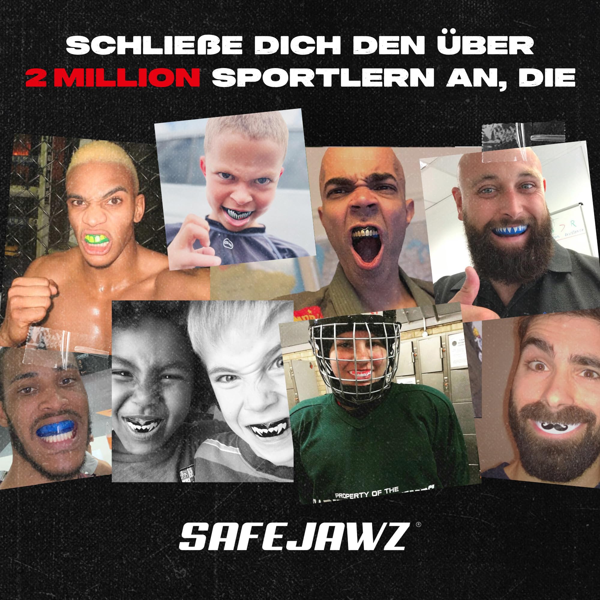 SAFEJAWZ Lippenschutz Erwachsene und Junior für Boxen, Basketball, Lacrosse, Fußball, MMA, Kampfsport, Hockey und alle Kontaktsportarten (USA)