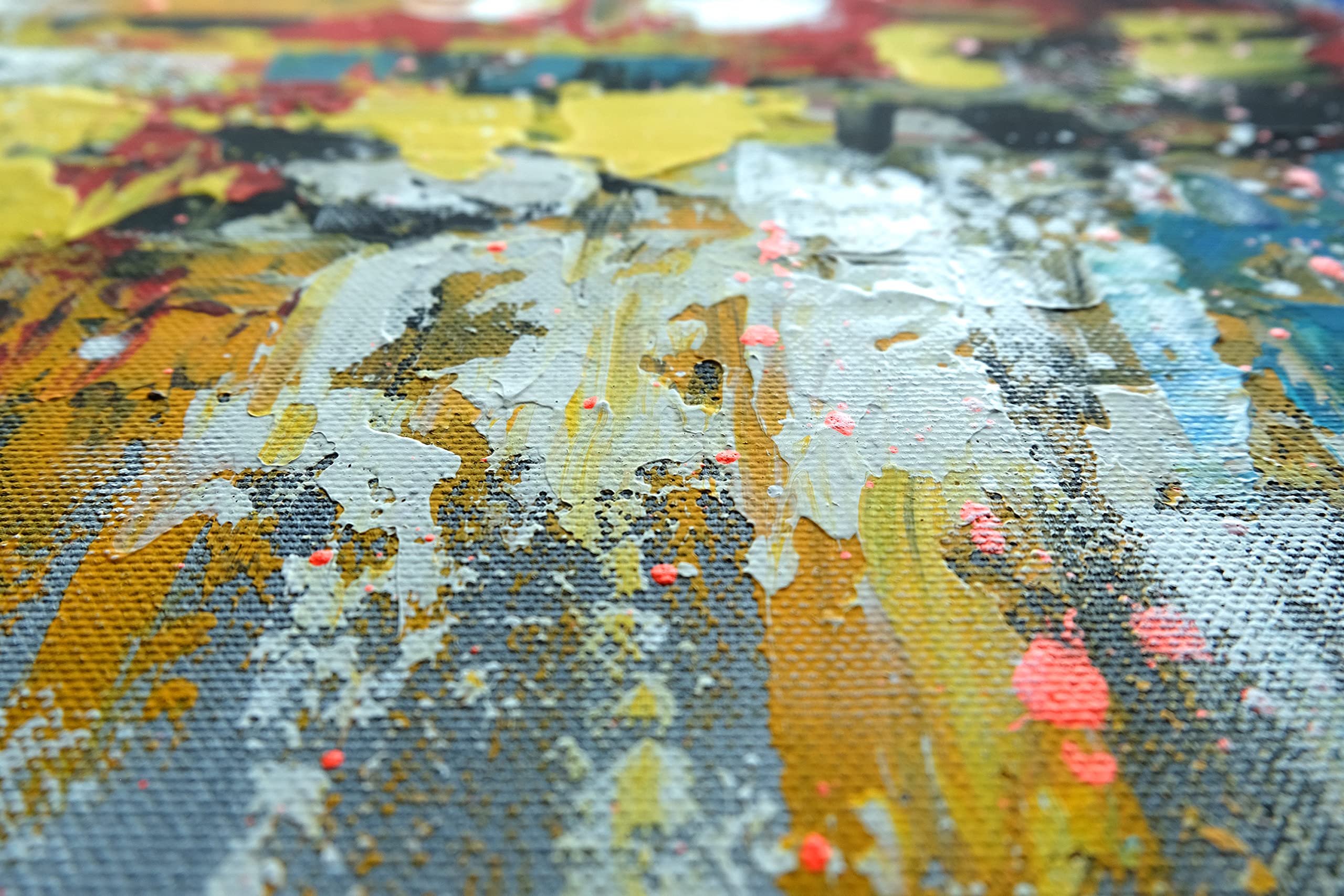 Monica Mirafiori I 90x90 cm I Tableau Peint à la Main I Modèles Tableau I Peintre Moderne I Tableaux Peintures I Toile sur Cadre en Bois