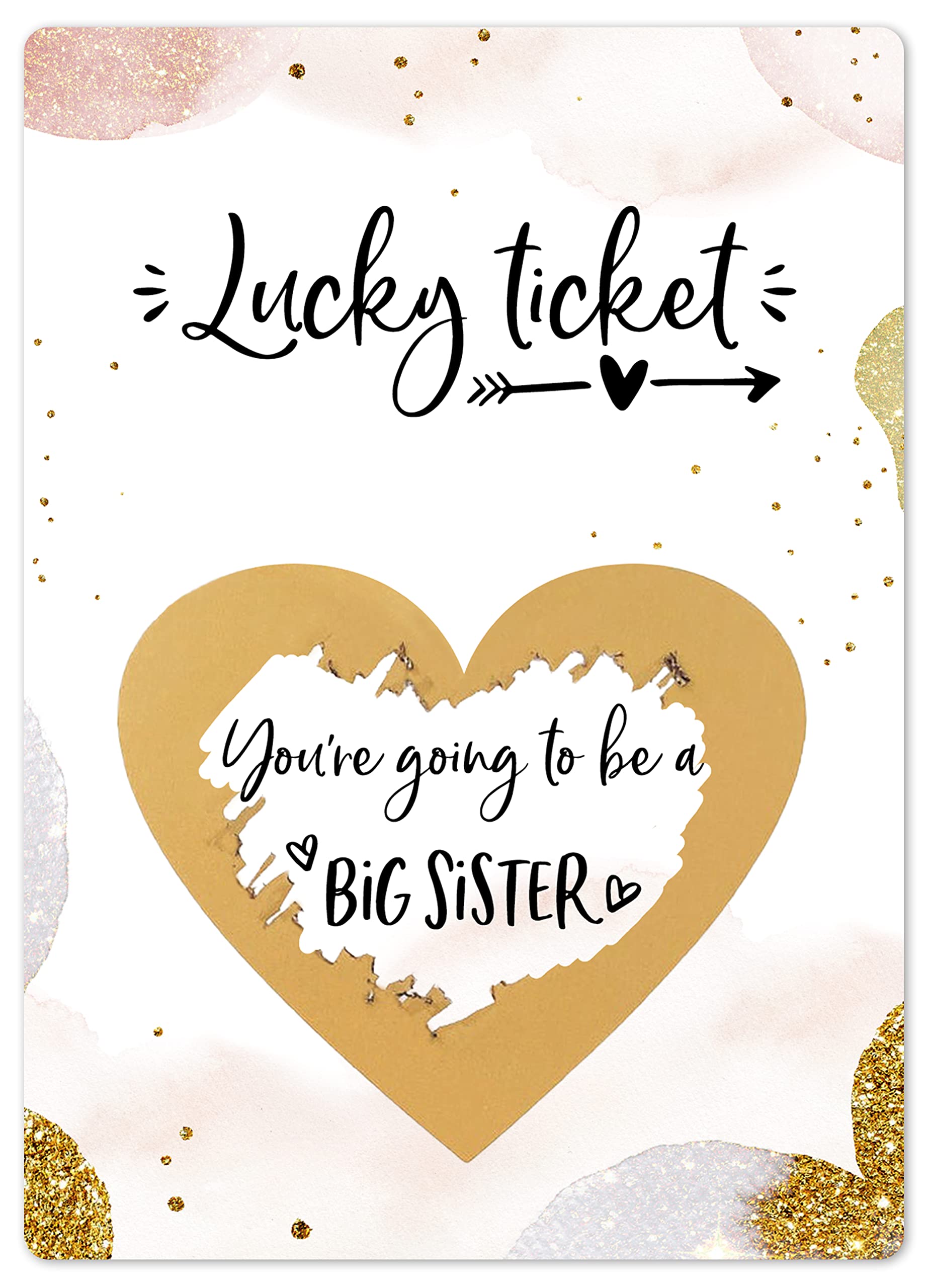 Joli Coon Pregnancy Announcement Scratch Card, Big Sister Reveal