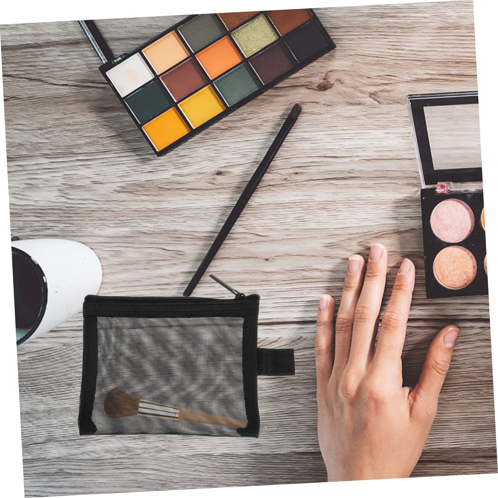 FRCOLOR 16stücke Klein Reise-kosmetiktaschen Aus Netzstoff Teiliges Für Damen Atmungsaktive Und wasserdichte Aufbewahrung Für Kosmetik Lippenstifte Zubehör Und Mehr Für Unterwegs