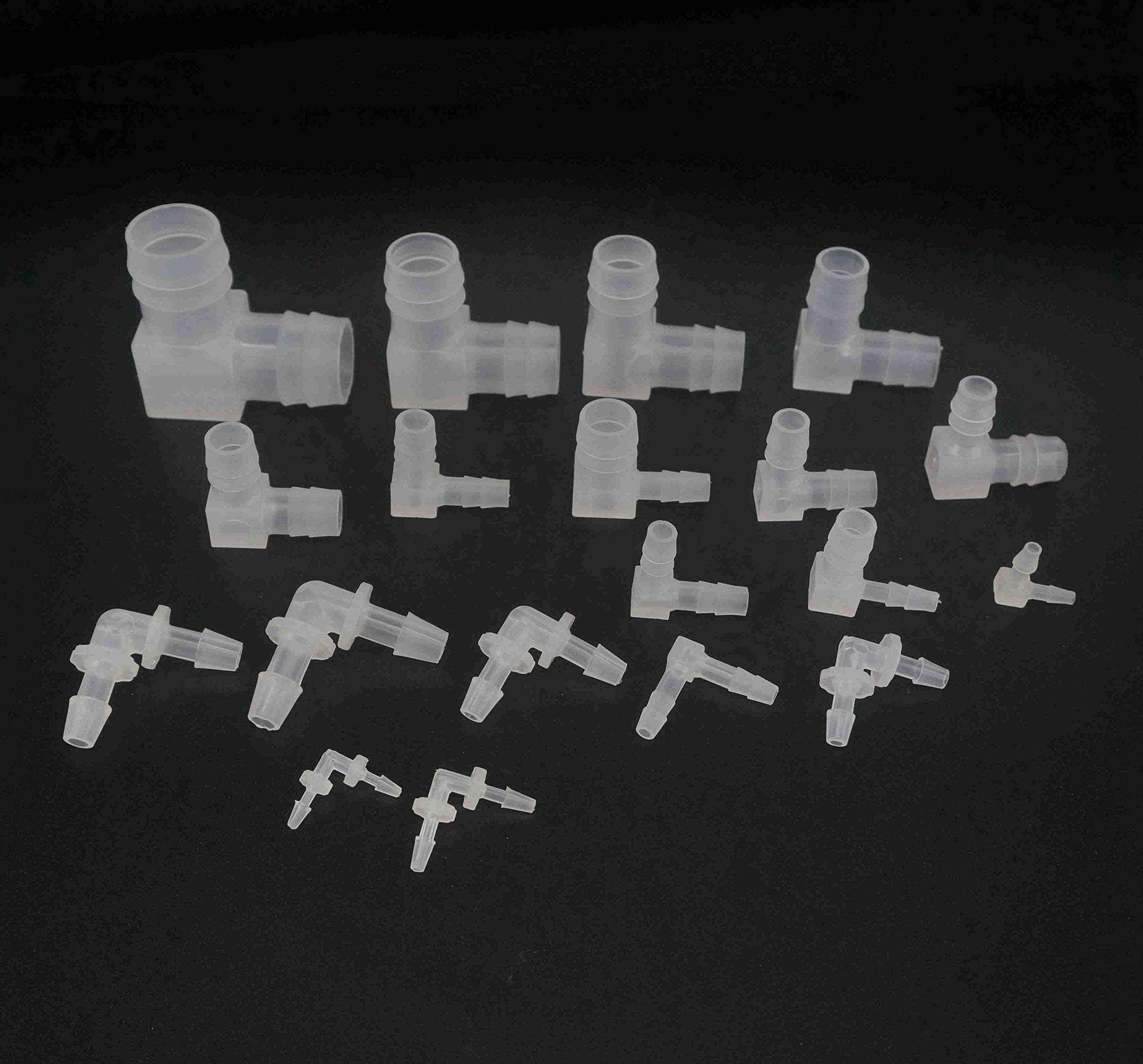 Fit Tube I/D 1.6mm To 20mm Barbed Elbow Equal PP Pipe Plastic Fitting Aquariums Fish Tank - ( Thread Specification: 4mm )