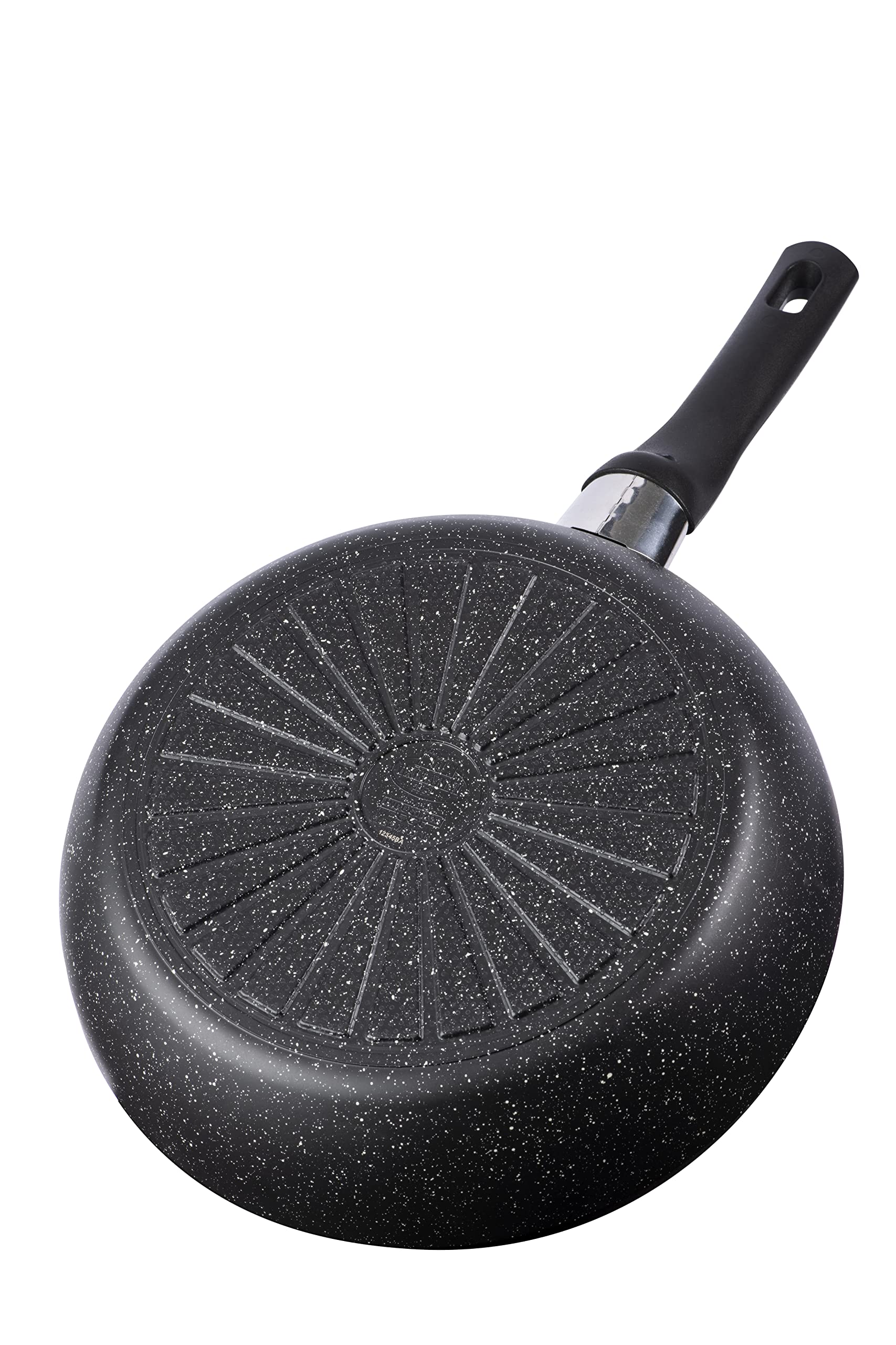 BALLARINI Vipiteno Schmorpfanne hoher Rand, Ø 28 cm, Schmortopf, Temperaturkontrolle, Antihaftbeschichtet, Aluminium, Schwarz