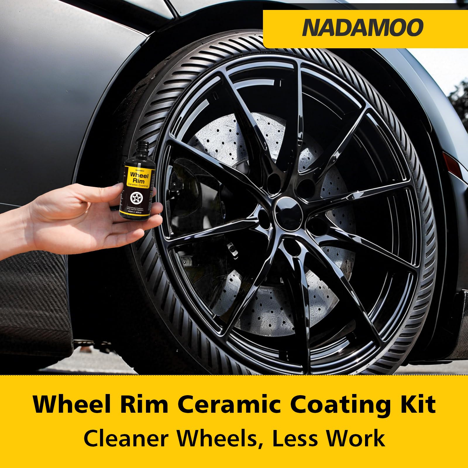 Amazon.com: NADAMOO Wheel Rim Ceramic Coating Kit 30ml, High-Heat