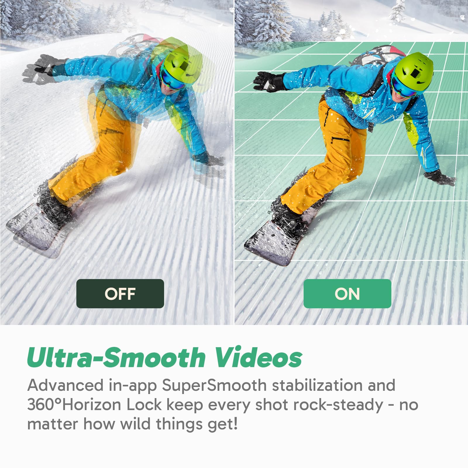 AKASO 360 Caméra d'action 360 Kit d'aventure Neige avec Carte mémoire 256 Go, capteur 1/2", 5,7 K 360, Photos 72 MP, écran Tactile de 2,29", caméra Sport 360
