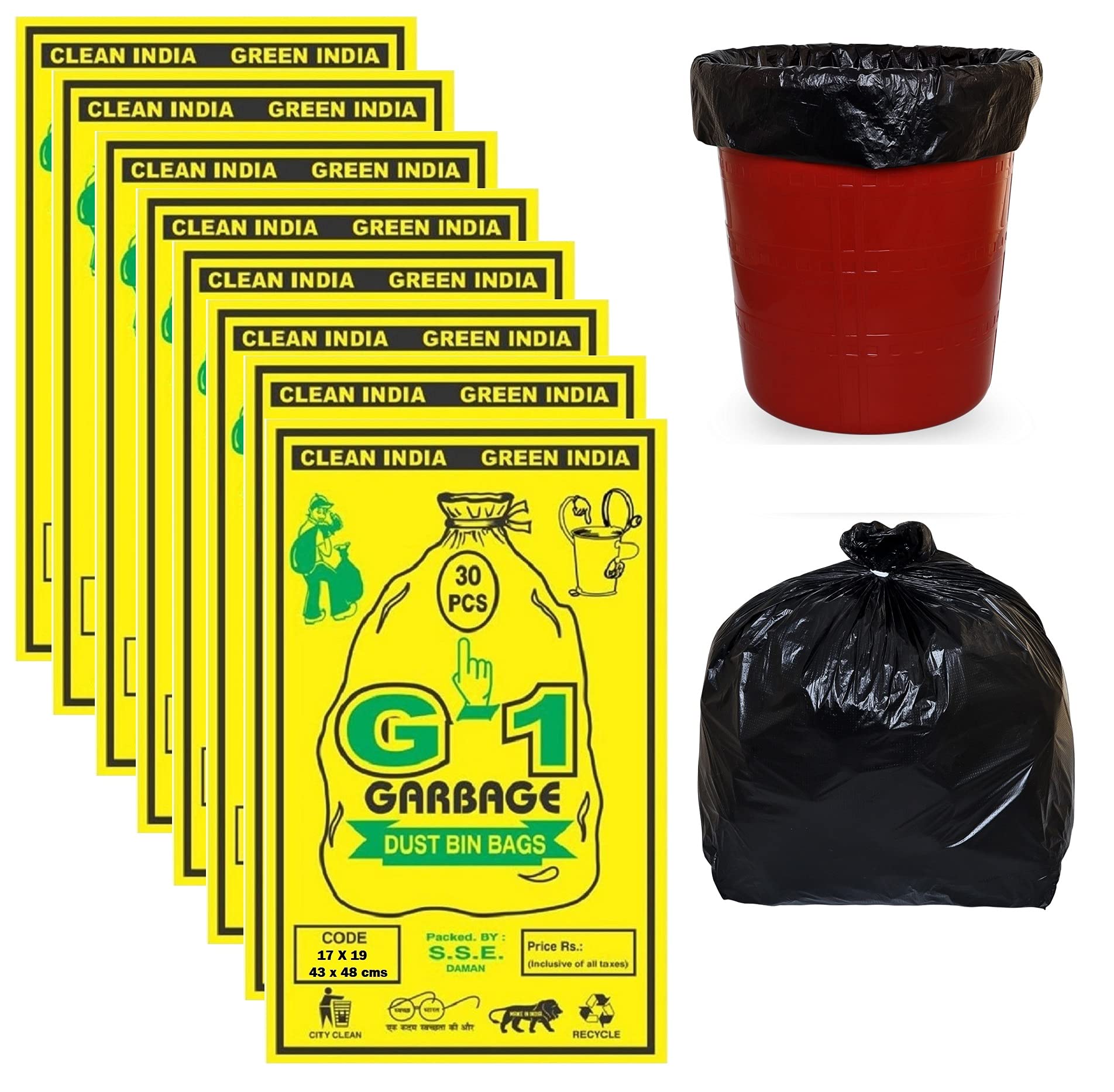 G 1 Garbage Bags - 360 Pack, Leak-Proof -5
