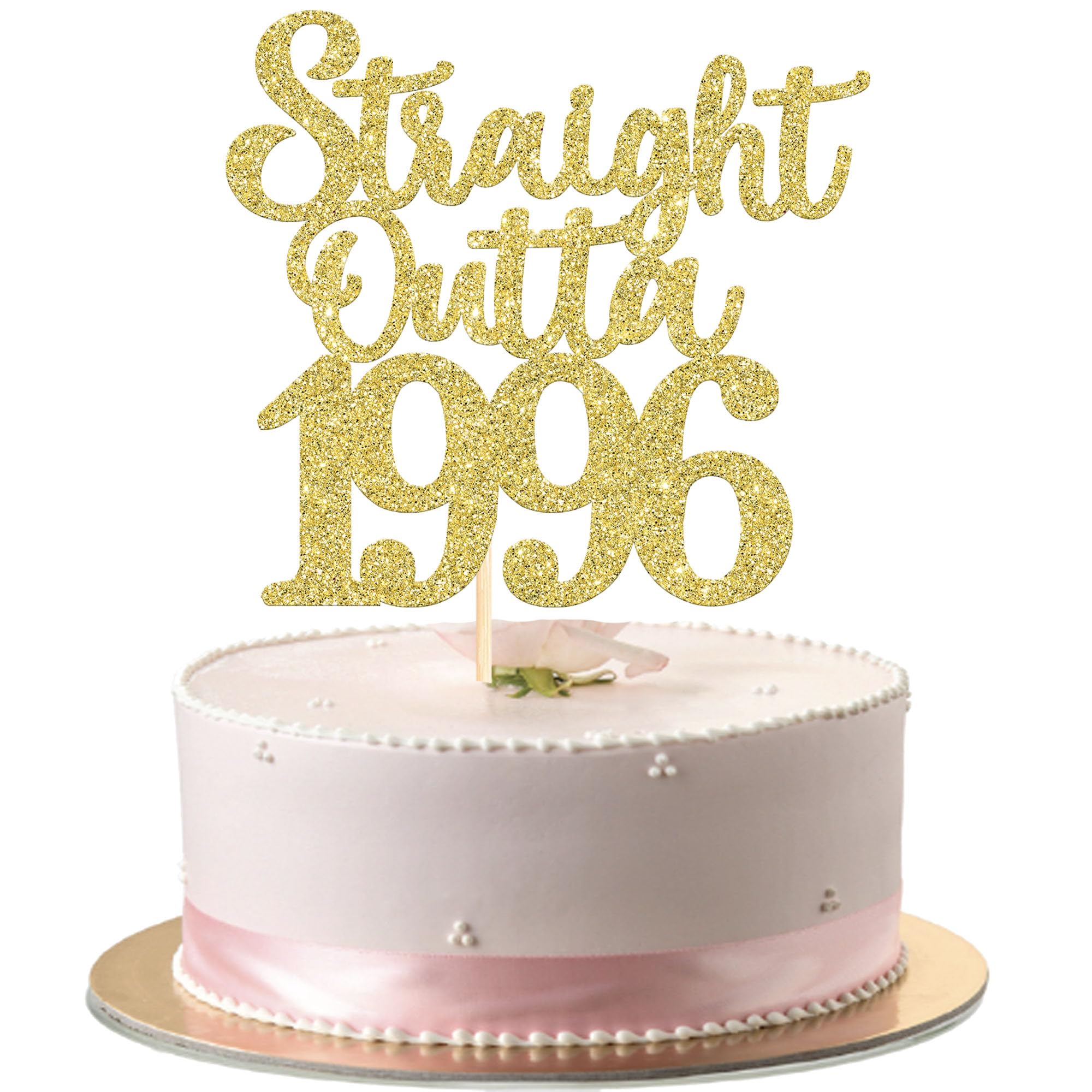 1 Pack 30th Birthday Cake Topper Glitter Straight Outta 1996 Thirty Awesome Since 1996 Cake Pick 30 Fabulous Cupcake Decorations for 30th Birthday