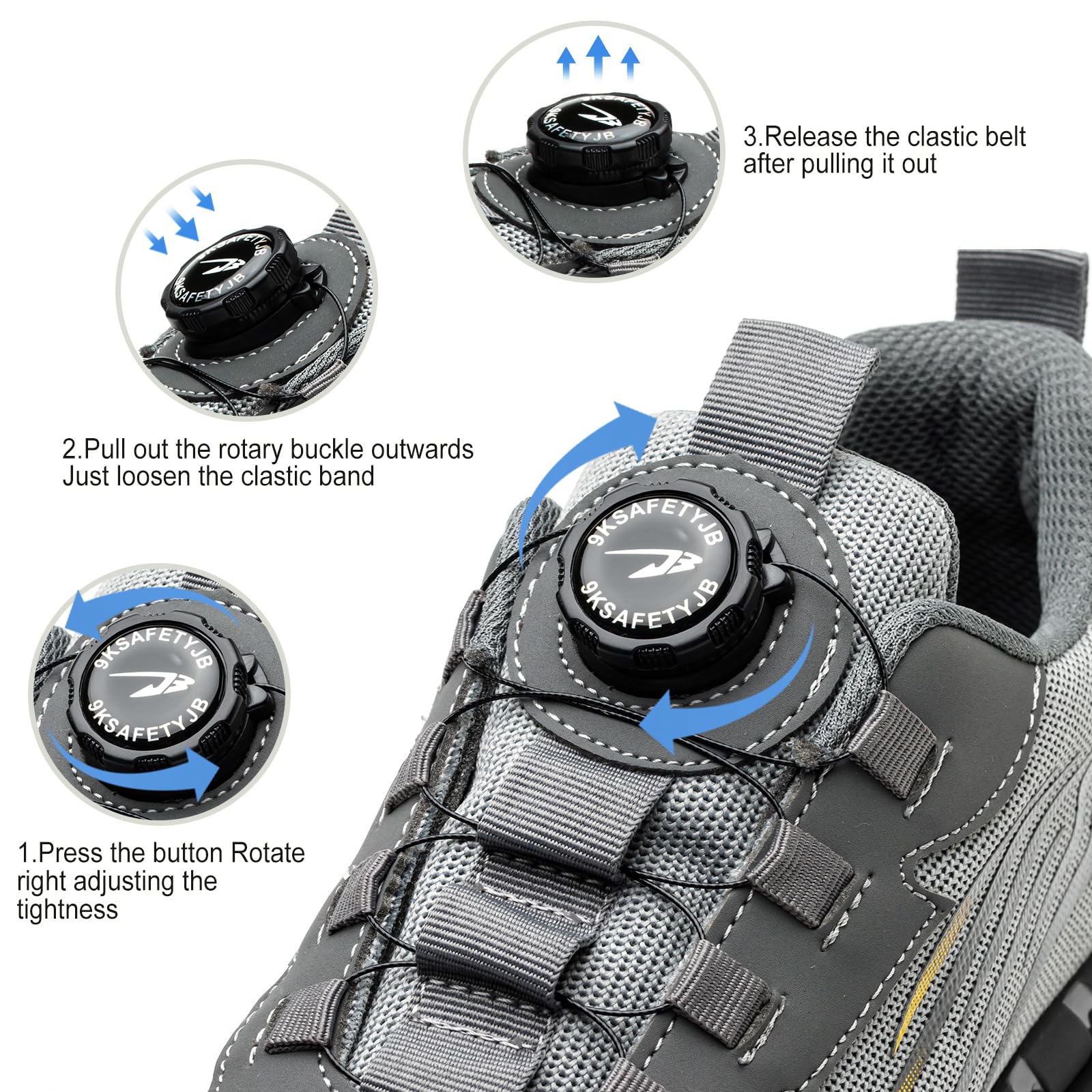 Scarpe Antinfortunistiche Uomo Donna Scarpe da Lavoro Leggere Scarpe Sicurezza con Punta in Acciaio Sportive Antiscivolo Traspiranti Comode 38-46 EU