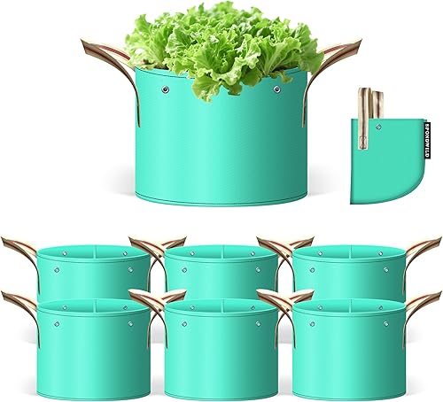 Bolsa de cultivo de patatas de 20 galones, bolsa de cultivo de plantas de polietileno con agujeros de unión de ramas y orificio de drenaje para