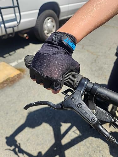 Miniatura 6 de Guantes infantiles para ciclismo, scootering y diversión en el patio de recreo Guantes de bicicleta acolchados de medio dedo para niños y niñas de