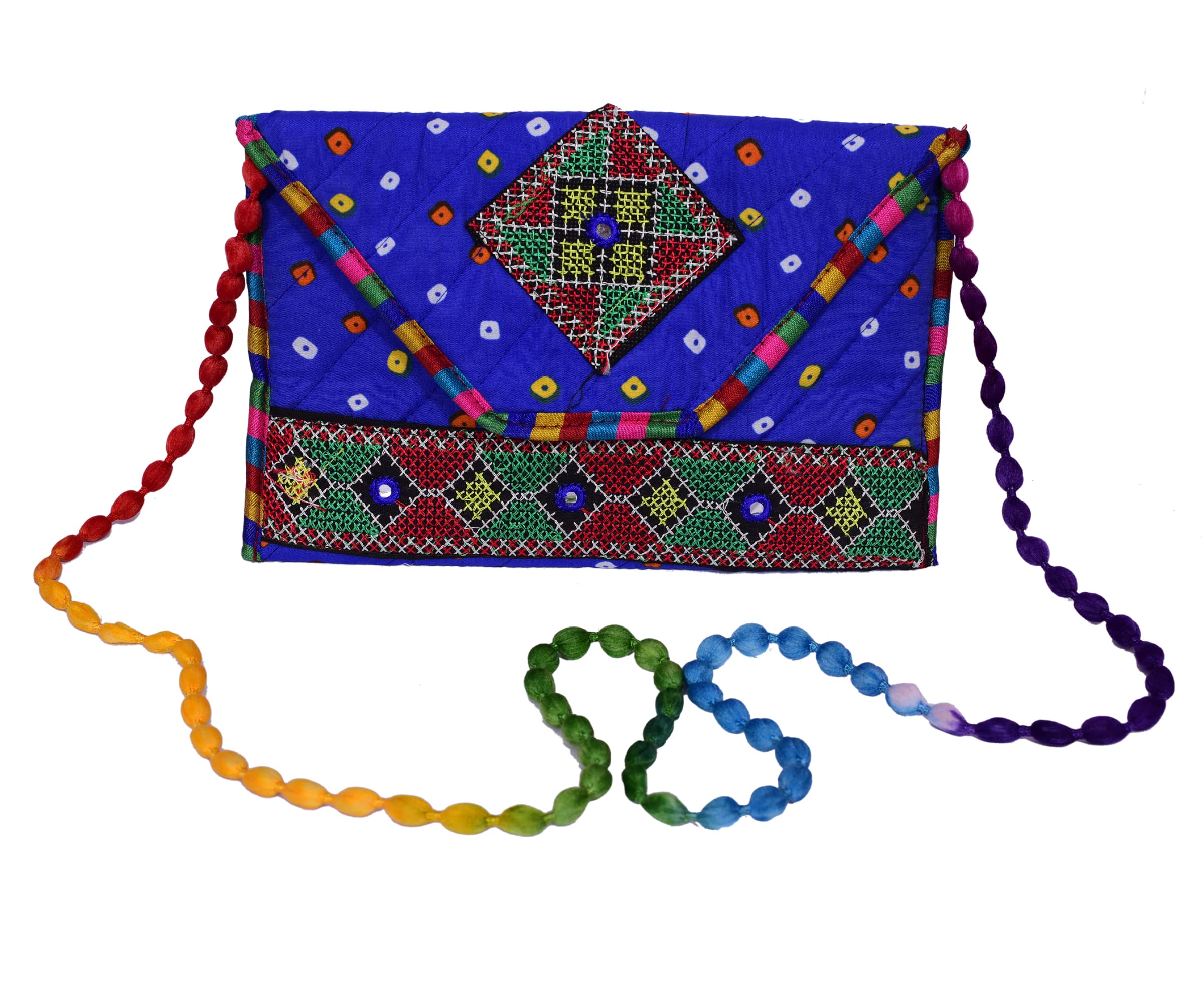 Big7 Stores A090 Cotton Sling Bag (23.5cm x 1cm x 15cm, Blue)