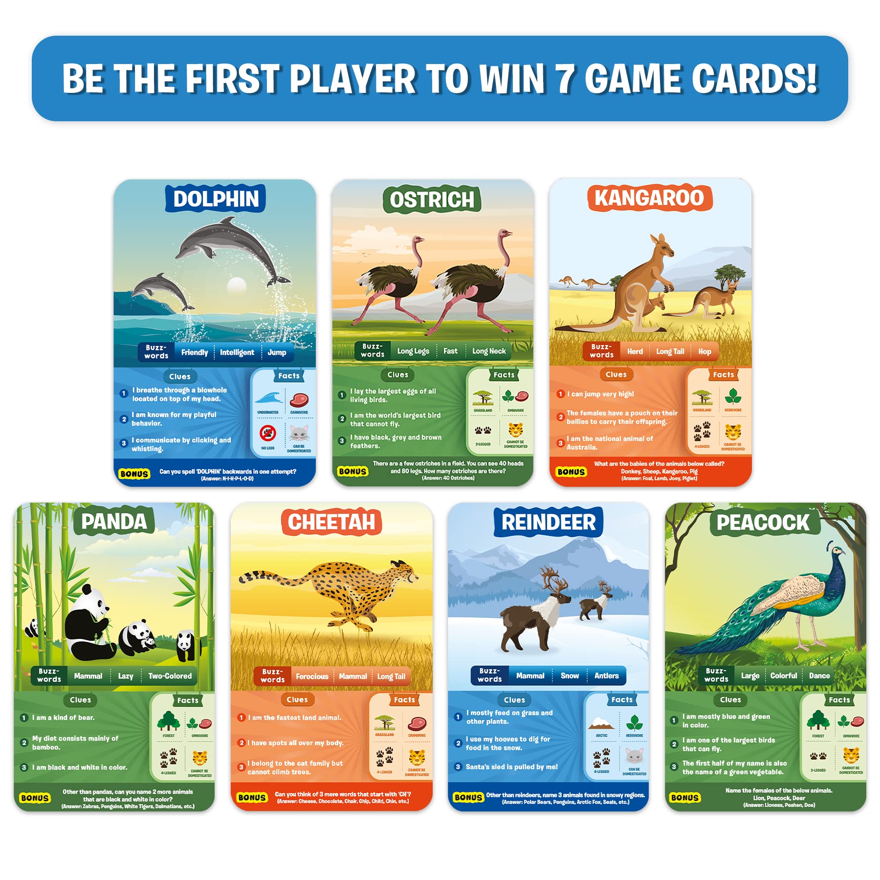 Skillmatics Card Game Guess in 10 Animal Gifts for 6 Year