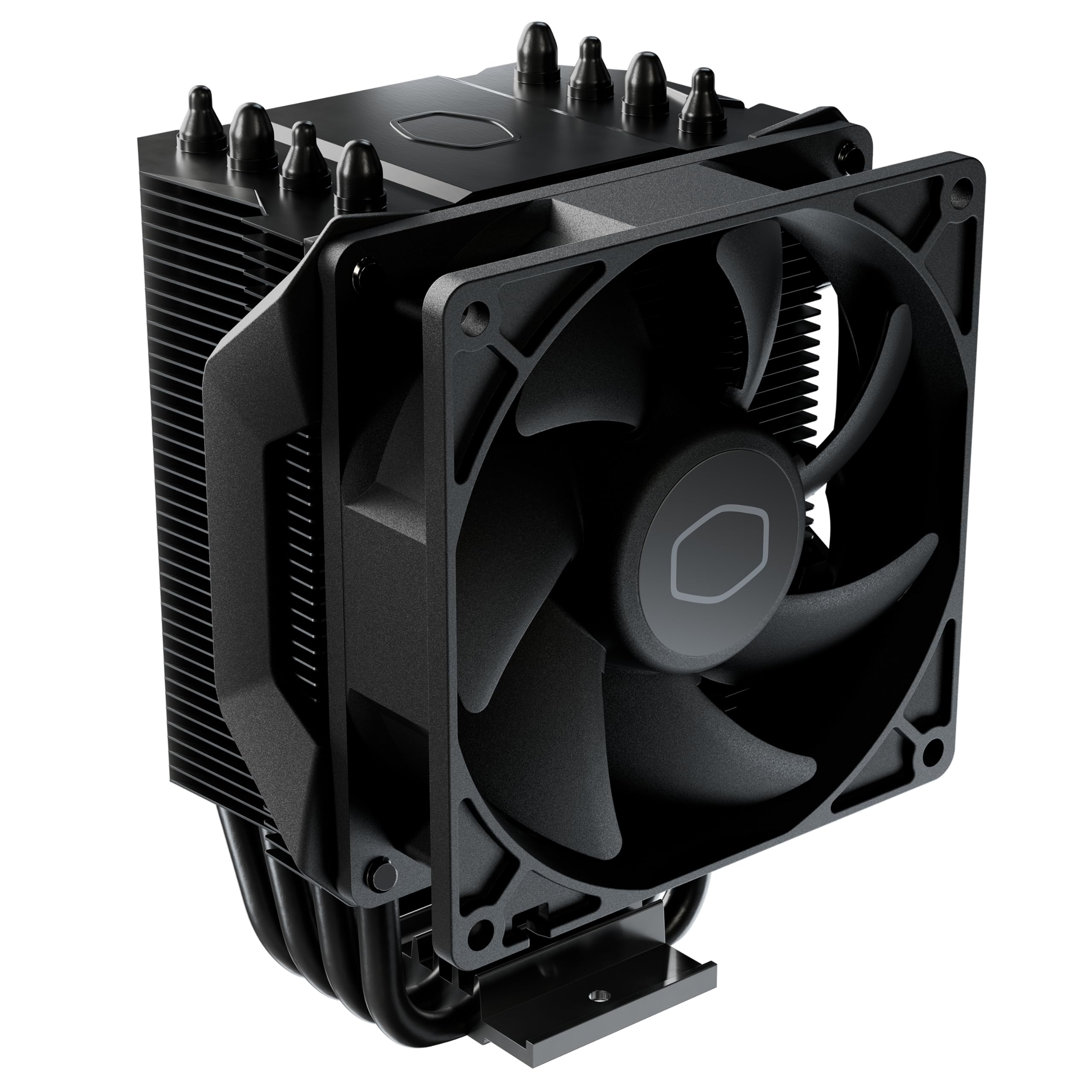 Cooler Master Hyper CPU Air Cooler – 120mm High Performance PWM Fan, 4 Copper Heat Pipes, Aluminum Top Cover, Low Noise & Easy Installation, AMD AM5/AM4 & Intel LGA 1851/1700/1200, Black: Cooler Master Hyper 411 Nano CPU Air Cooler, SickleFlow 92 PWM Fan, 4 Copper Heat Pipes, 136mm Tall, Sleek Top Cover, AMD Ryzen AM5|AM4, Intel LGA 1851|1700 Brackets