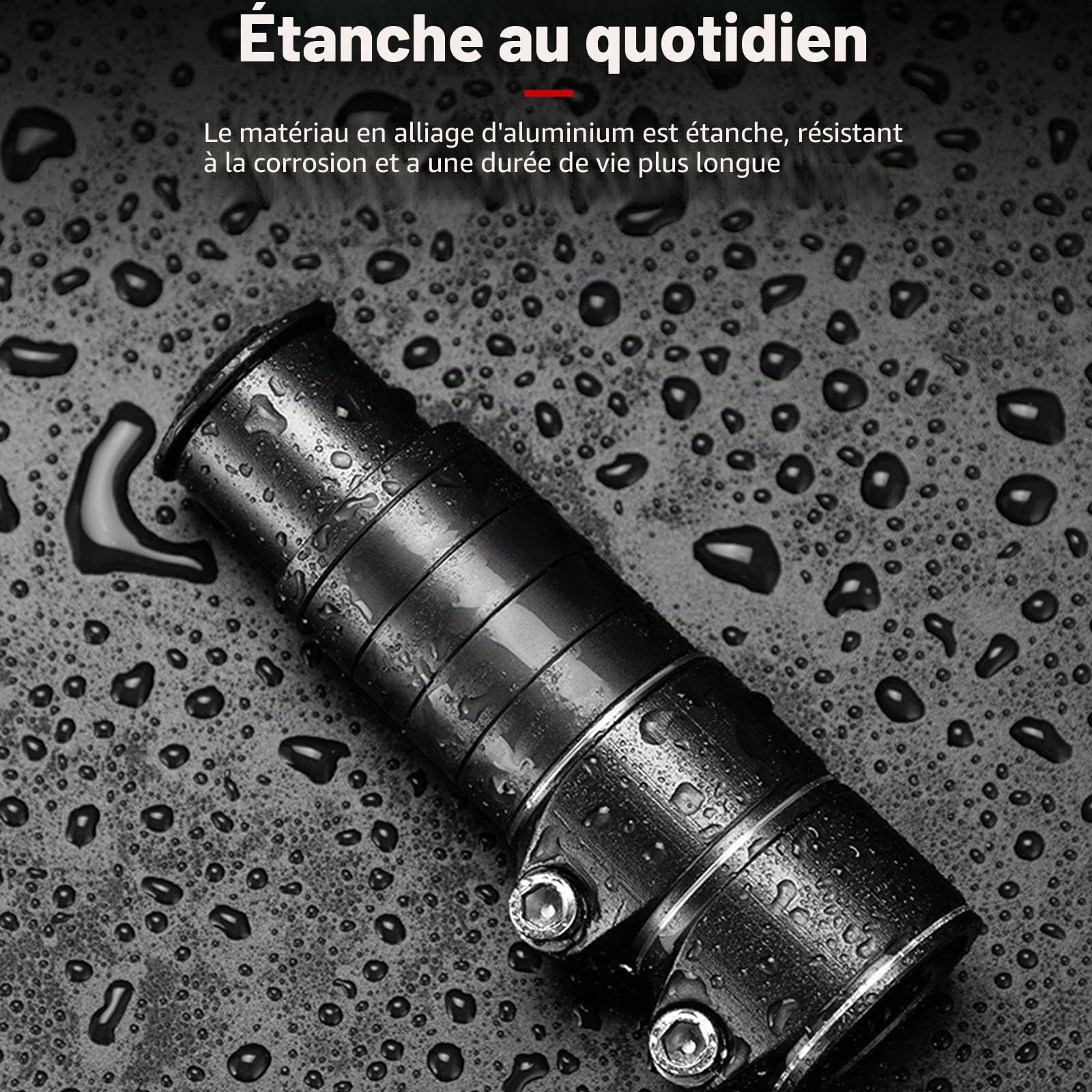 Yizhet Rehausse Potence VTT 28,6 mm Potence Vélo, Rehausse Potence de Guidon en Alliage d'aluminium Fourche Étendre Extenseur VTT Bicyclette Étendre Riser pour Vélo de Route BMX