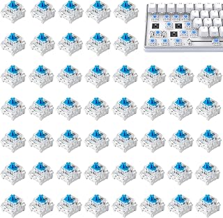 50 Pcs Clickers for 3D Prints,for Gaming,DIY Custom Keyboards(Blue) | 3 Pin Dustproof Keyboard Clicker For 3d Prints,Accurate Typing,Tactile And Clicky,Keyboard Switches For Most Gaming Keyboards