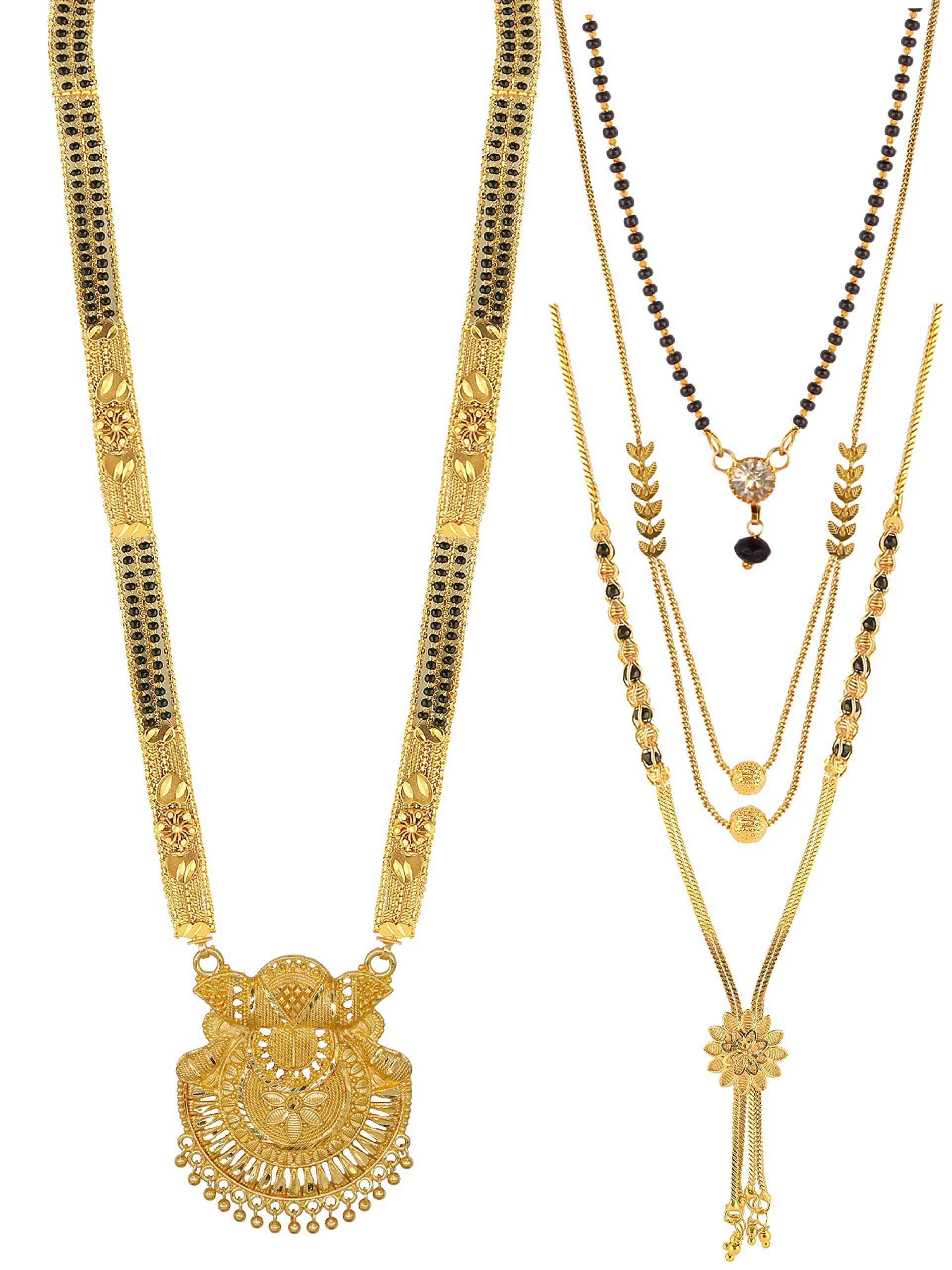 See full amazon price history chart for Brado Jewellery Gold Plated 30 inch and 18 inch Combo of 4 Mangalsutra tanmaniya Gold Plated necklace pendant nallapusalu/Black Beads For Women and Girls Brado Jewellery Gold Plated 30 inch and 18 inch Combo of 4 Mangalsutra tanmaniya Gold Plated necklace pendant nallapusalu/Black Beads For Women and Girls (B0B81ZCQWJ) Amazon Price History, Amazon Price Tracker
