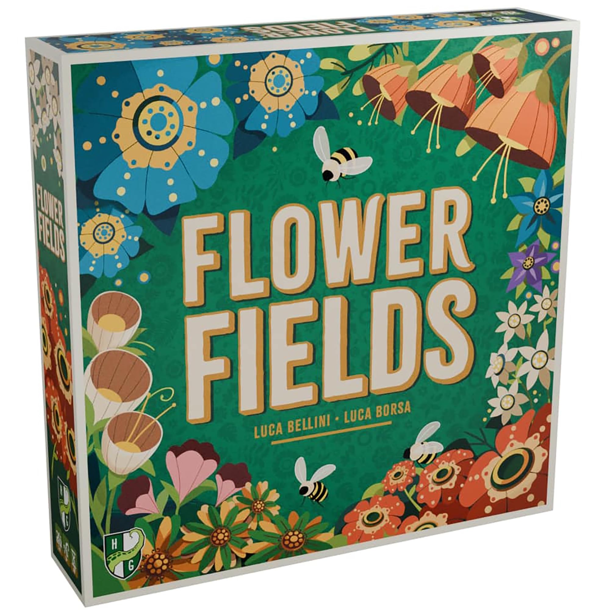 Horrible Guild Flower Fields Tile Placement Board Game, Create A Beautiful Garden, Competitive Strategy Game Over 3 Seasons, Ages 8+, 1-4 Players