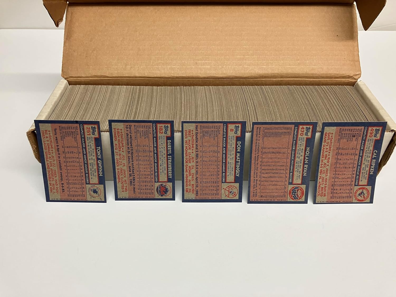 1984 TOPPS Baseball Card Complete Set (1-792) with Darryl Strawberry & Don mattingly ROOKIE cards (NRMT to NRMT/MT)