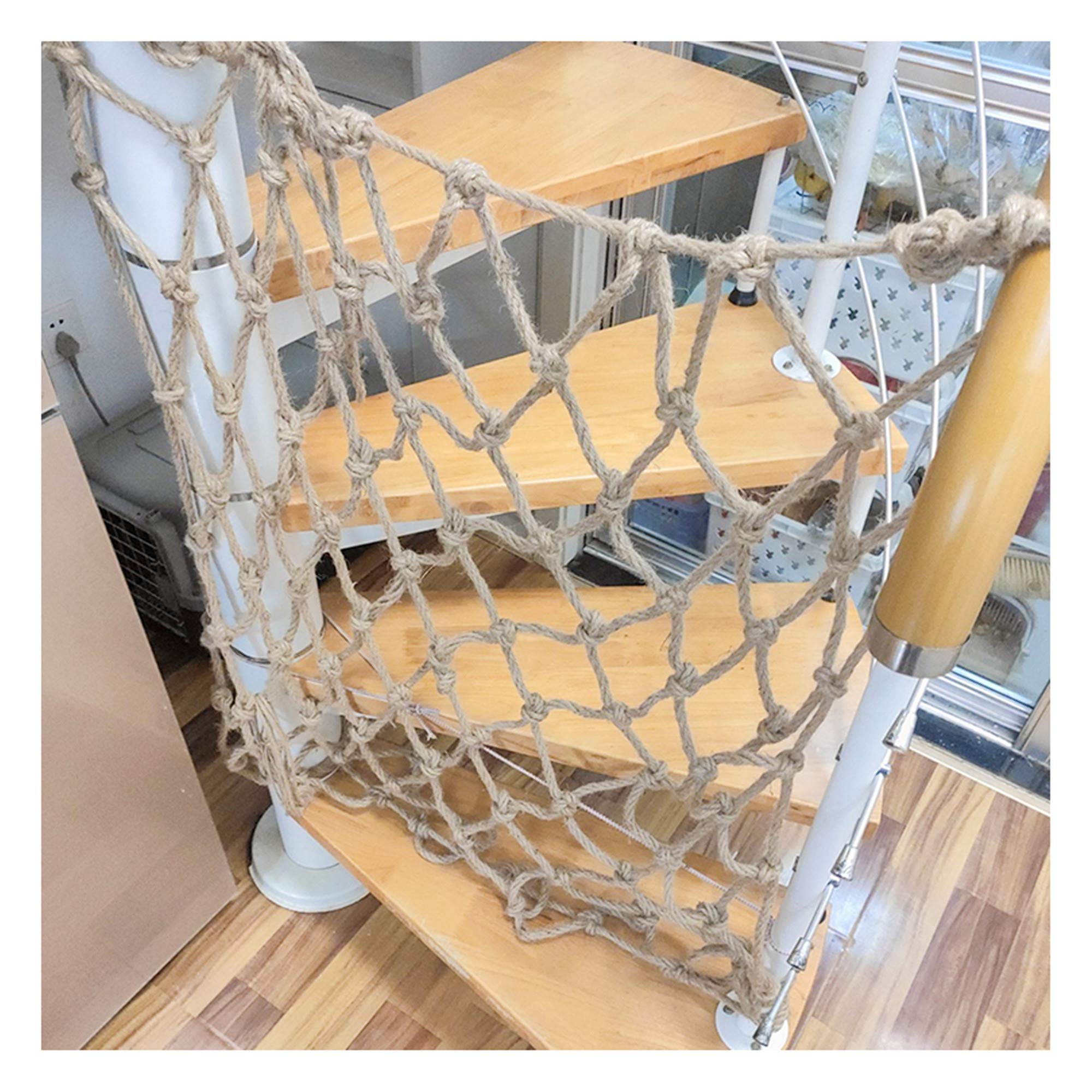 TGHY Red de Seguridad de la Casa del árbol Escalera de Cuerda Red Protección contra Caídas de Entrenamiento Red de Escalada Cáñamo de 12mm Cerca de la Casa Juegos del Patio Trasero