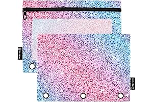 Gorgeous Glitter Neon Big Pencil Pouch for Binders