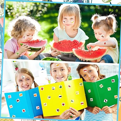 Miniatura 6 de 600 calcomanías de frutas y verduras para niños, frutas, verduras, fotos, calcomanías de jardín, calcomanías realistas de alimentos, frutas,