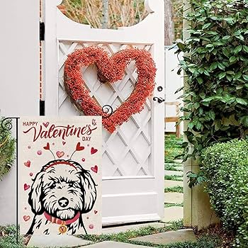 Amazon.com : Valentines Day Garden Flag Valentine Golden