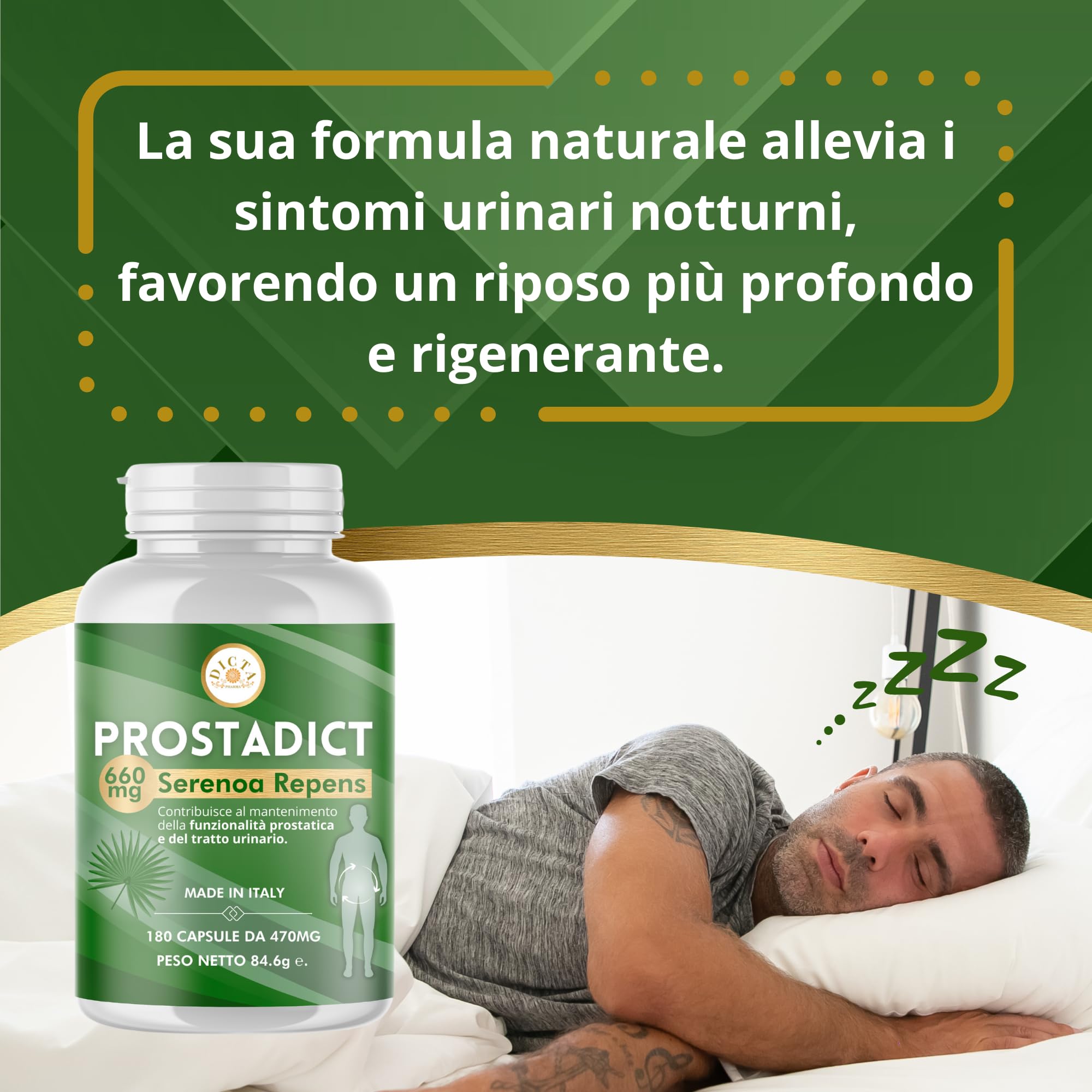 Serenoa Repens 660mg Saw Palmetto 180cps | Integratore Prostata Uomo con Estratto di Epilobio, Ortica e Pygeum per il Supporto delle Vie Urinarie Uomo
