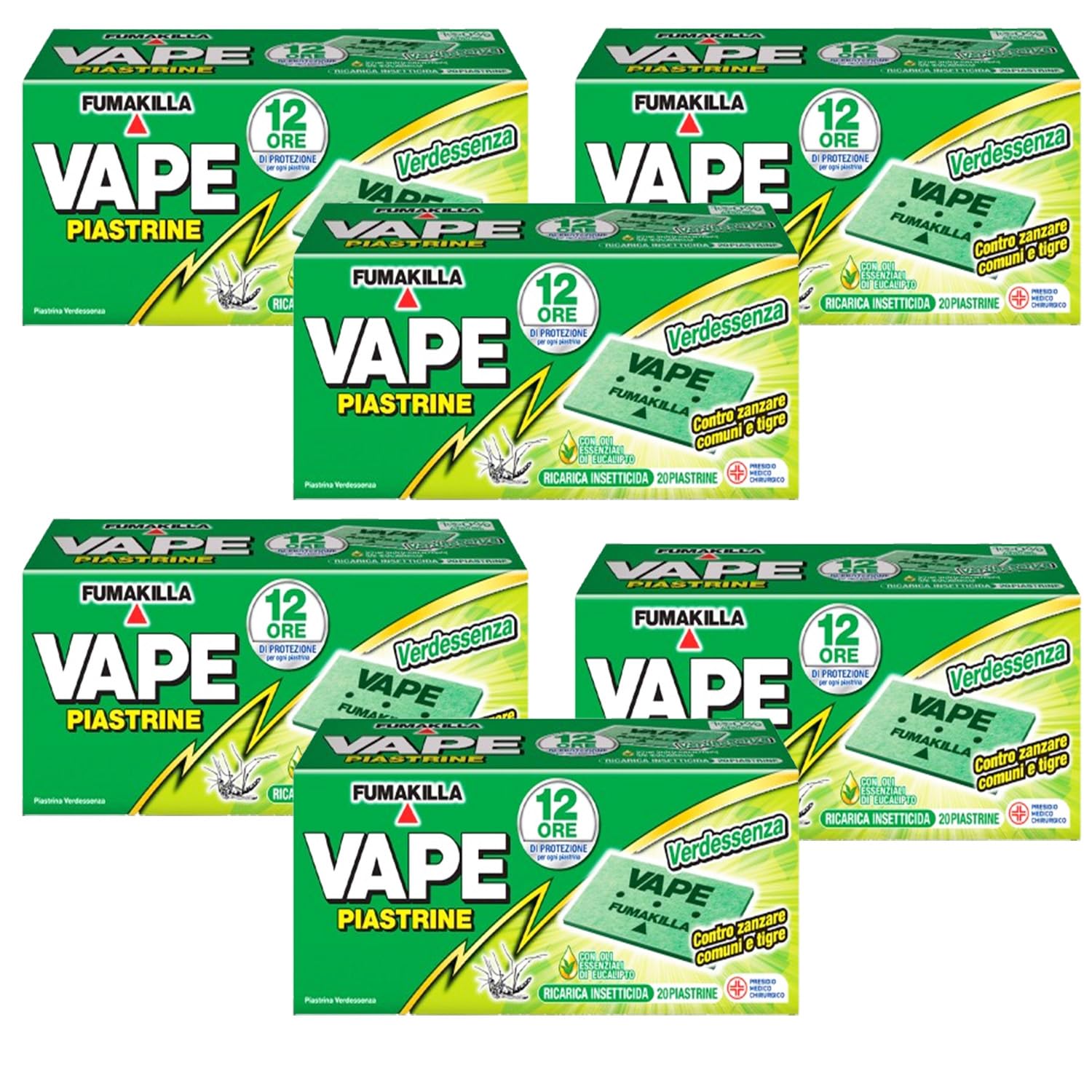 Vape Piastrine Antizanzare Verdessenza 20Pz (6 Pezzi)