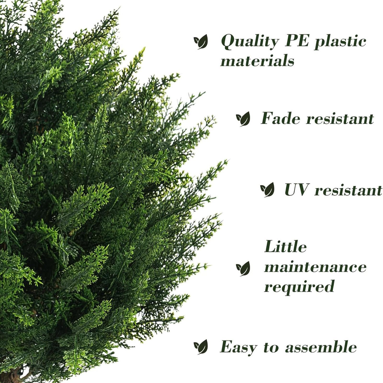 Bosso Artificiale per Esterni con Picchetto da Terra per Giardino, Cortile E Recinzione.