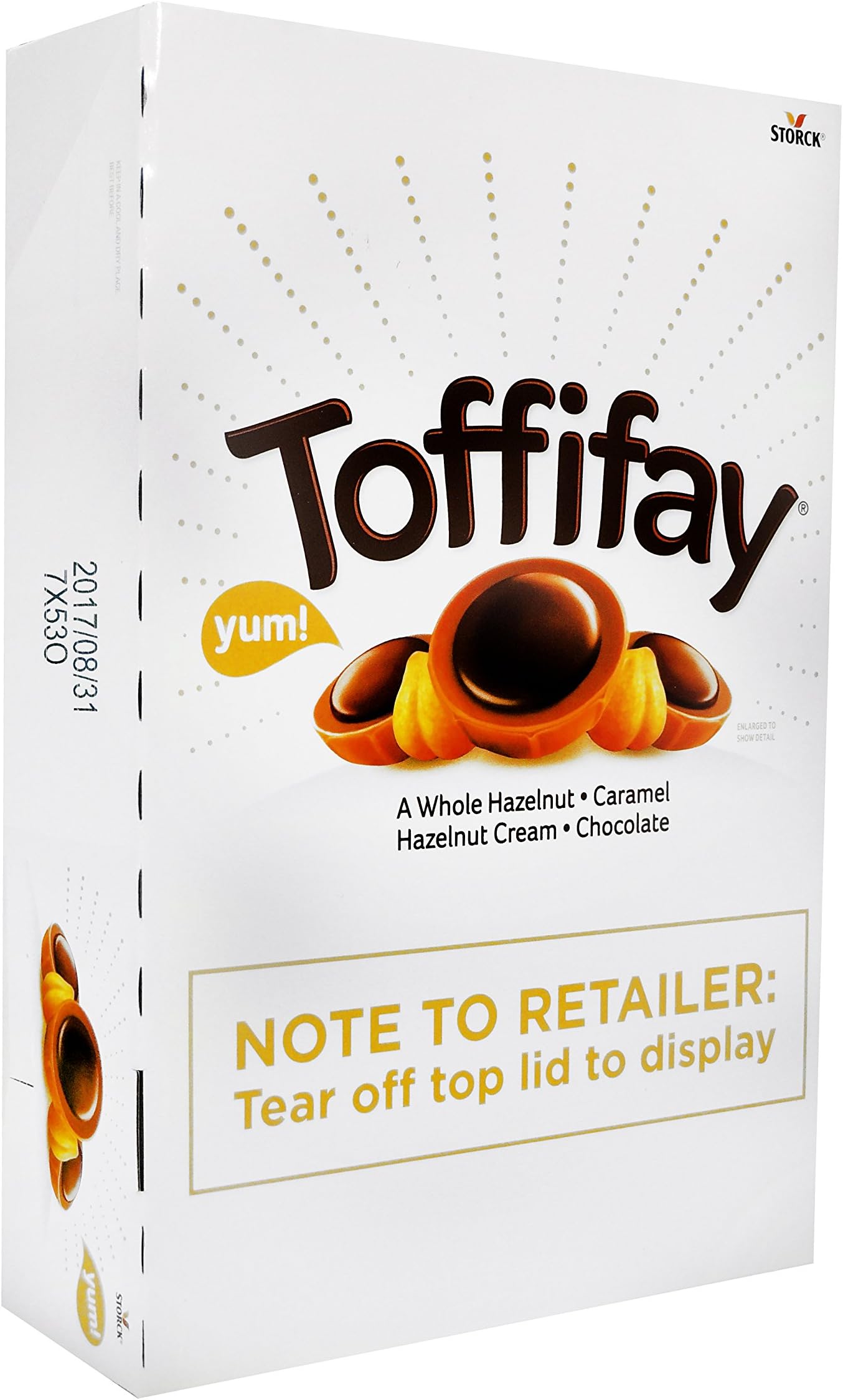 Toffifay Hazelnut Chewy Caramel , 21 Count (CHOC. CANDY - REGULAR SIZE)