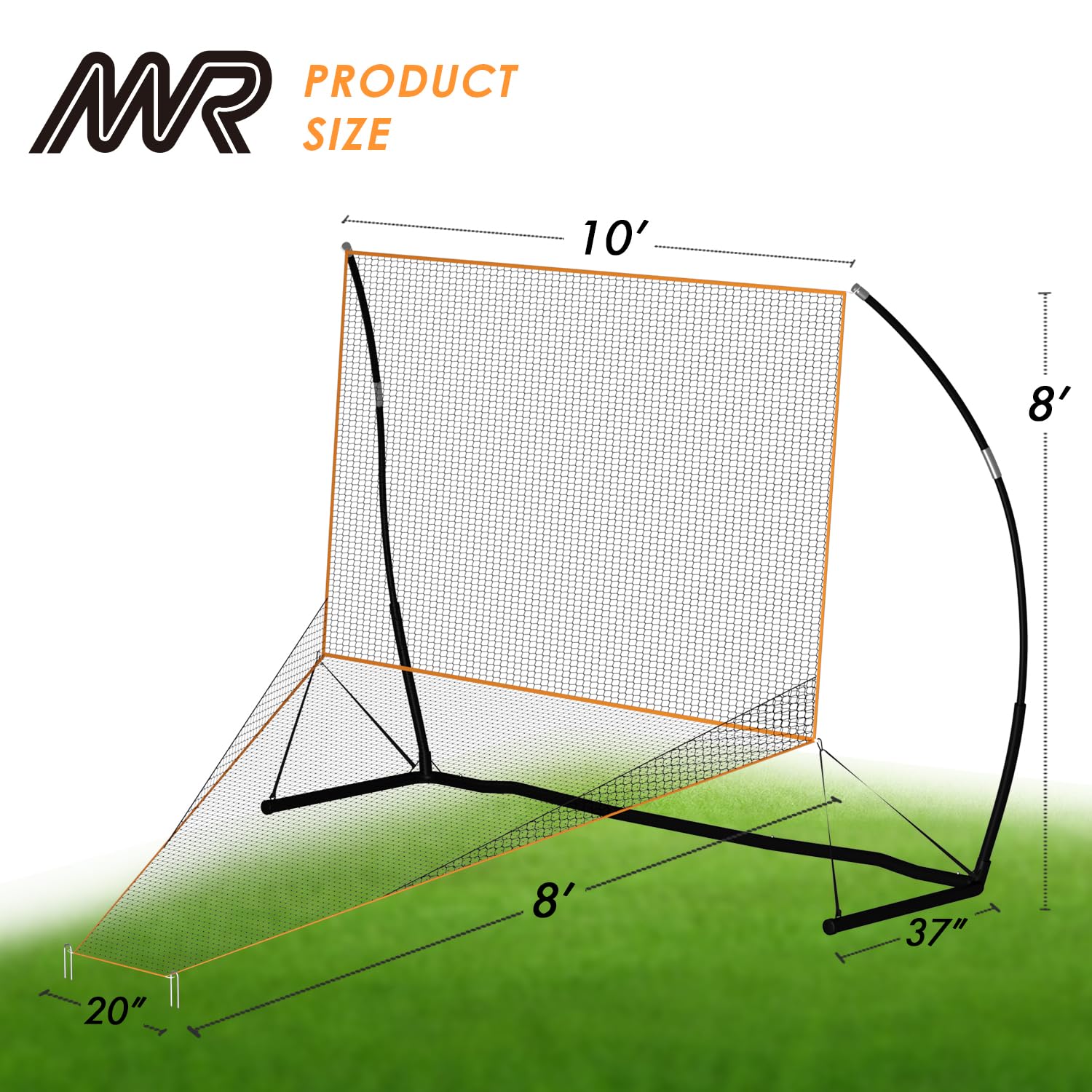MR Red de Retorno de Pelota de Golf de 10 x 7.5 pies, Red de conducción de Golf, Red de Retorno automático de práctica de Golf, Red de práctica de Golf, Redes de Golf para astillado de conducción en