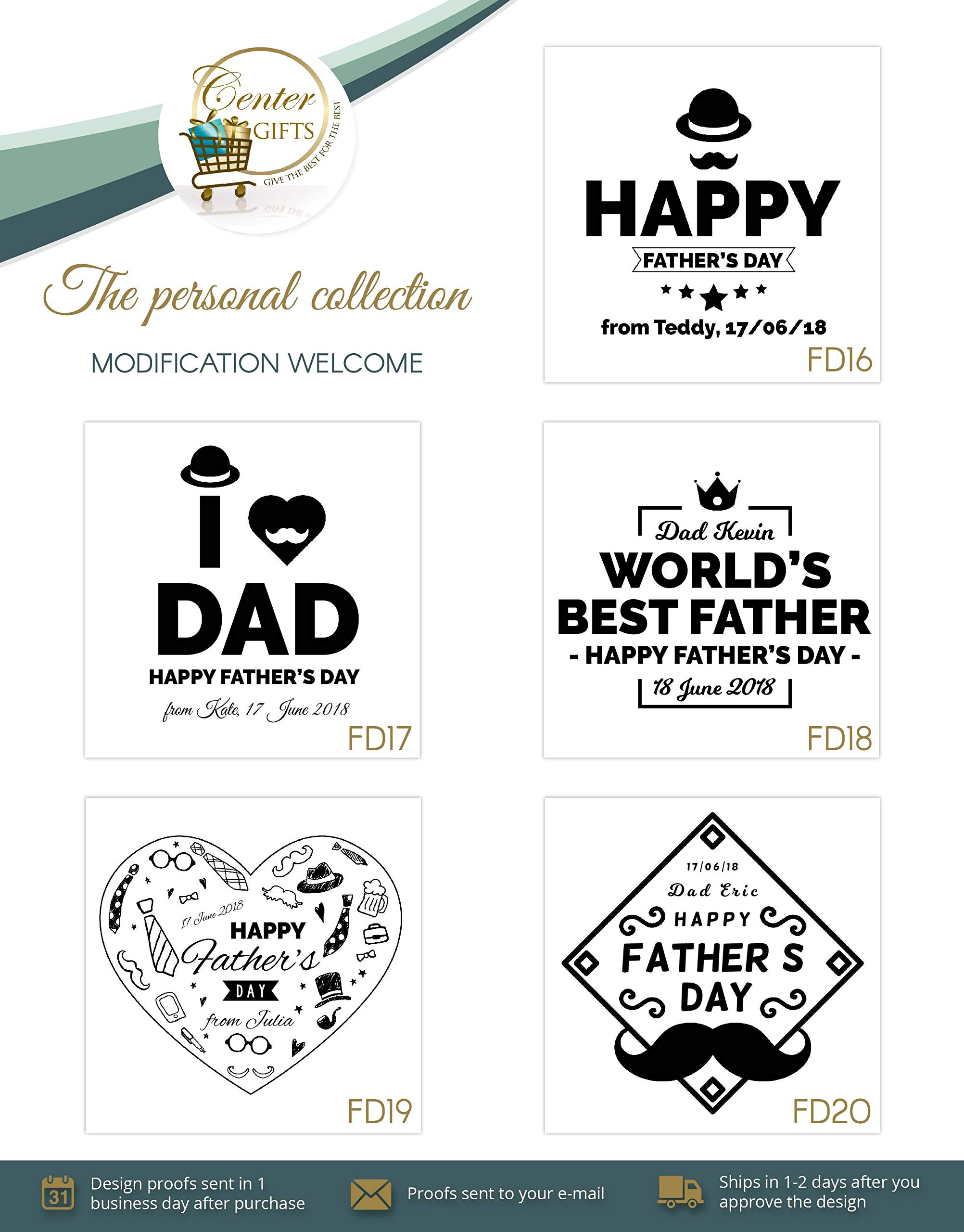 Amazon.com | Personalized Happy Father's Day Core All-Purpose Wine