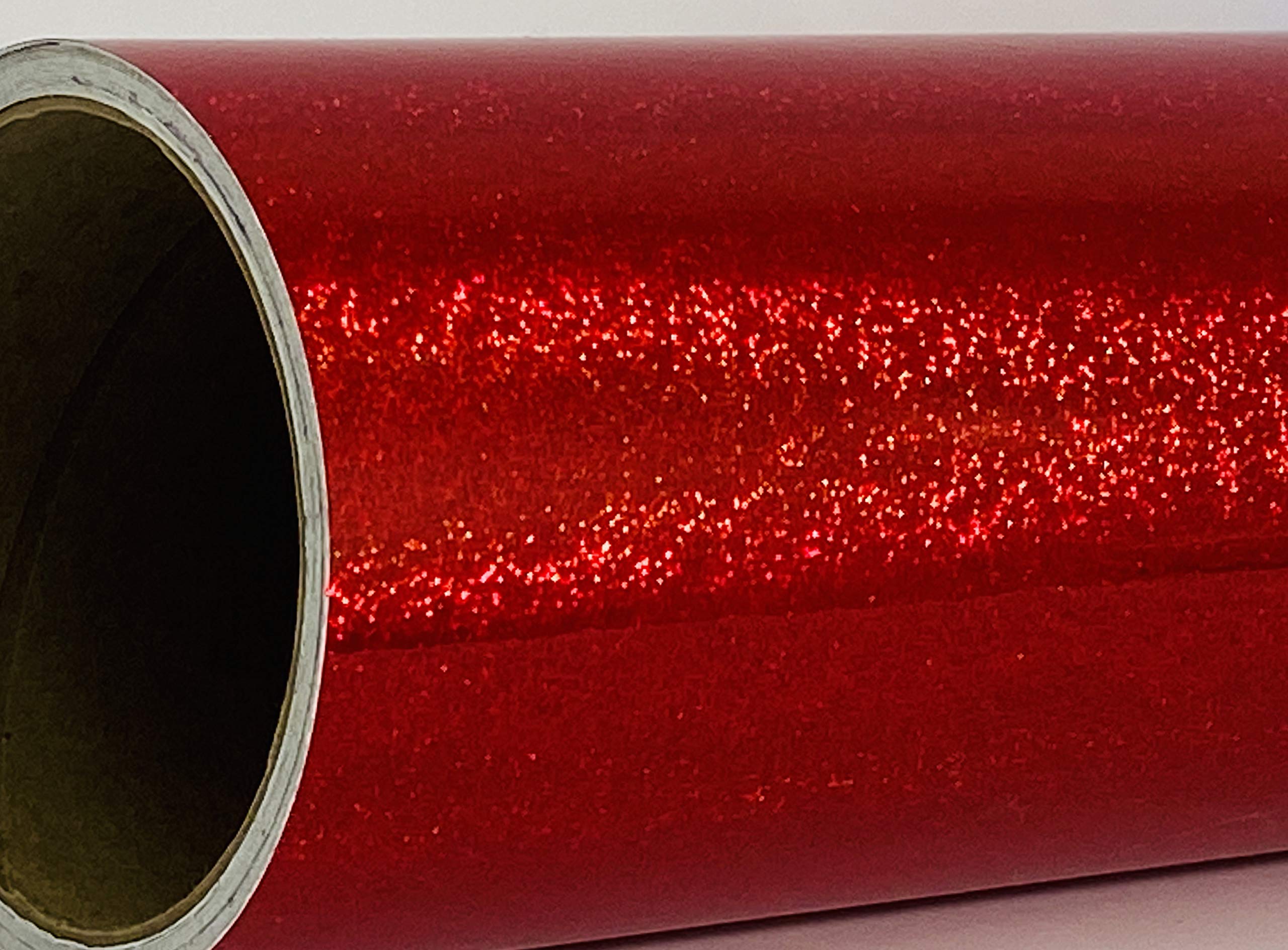 Stardust, Holographic Sign Vinyl (Red, 12 inch x 10 ft)