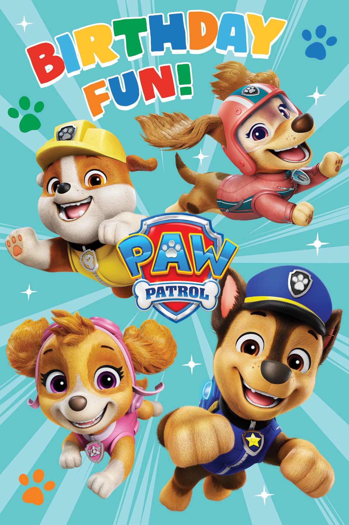 Jigsaw Birthday Card Paw Patrol Puzzle, with Envelope, FSC Accredited, Official