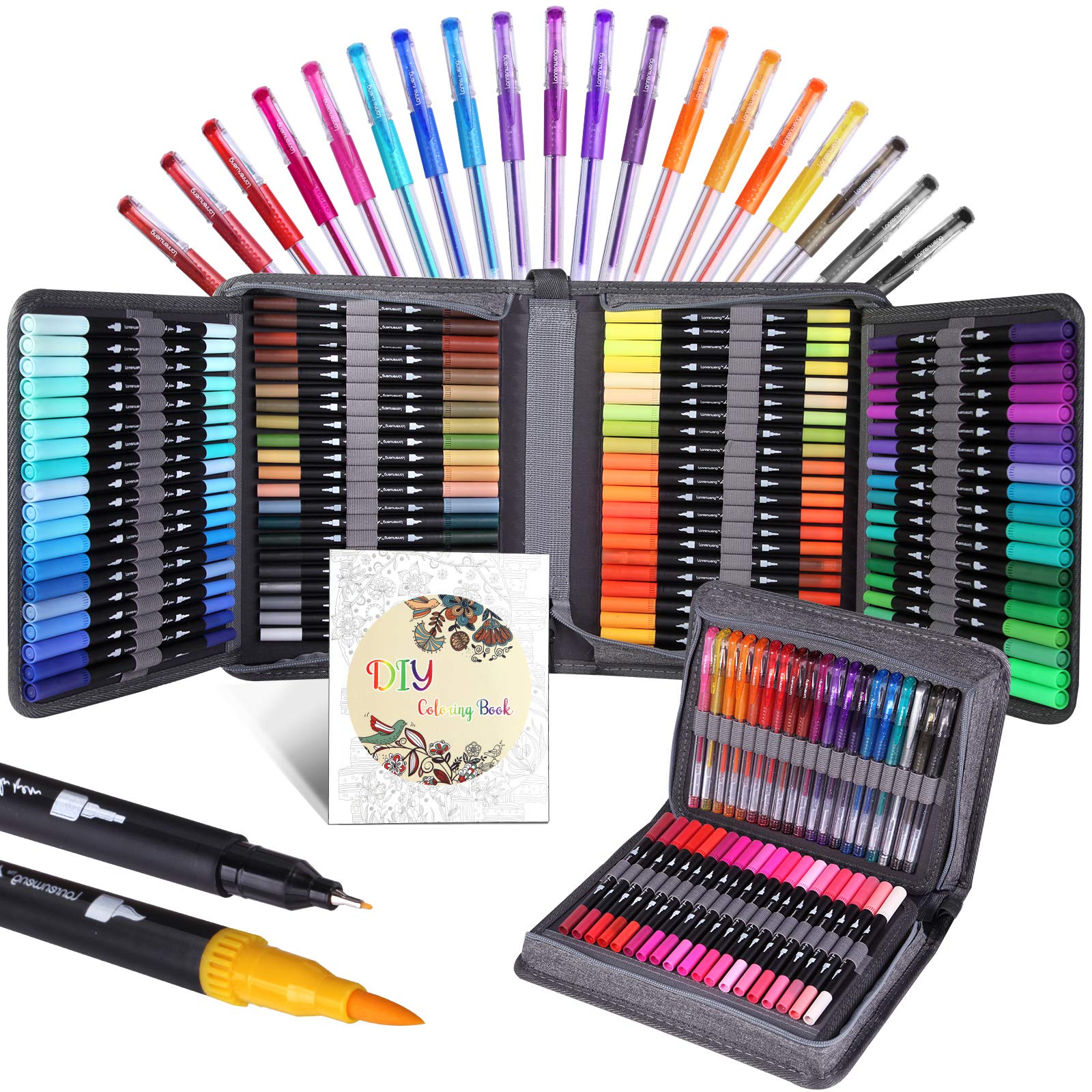 Buy 120 Pack Painting Pen Set 100 Colored Dual Tip Markers and 20