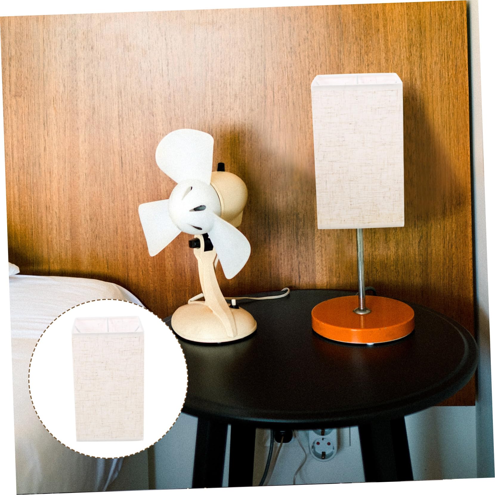 Ipetboom Pantalla de Lámpara de Pie y Pared E27 de Tela de Lino Beige Natural Cubierta para Lámpara Interior Pantalla Pequeña de Mesa Uso Decorativo en Dormitorio y Oficina Unidad