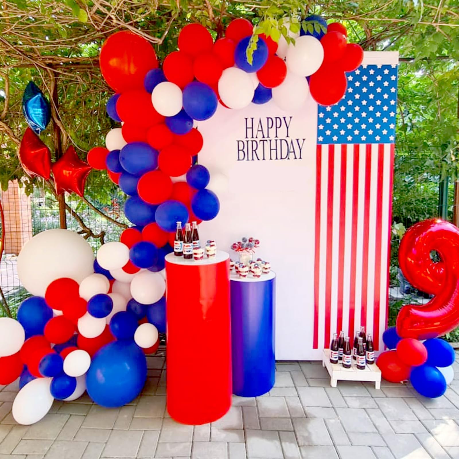 Amazon.com: Red White and Blue Balloons, 60pcs 12 Inch