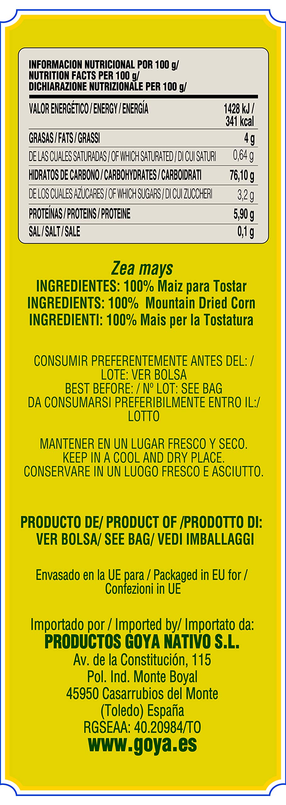 Goya Maíz Tostar 500 G