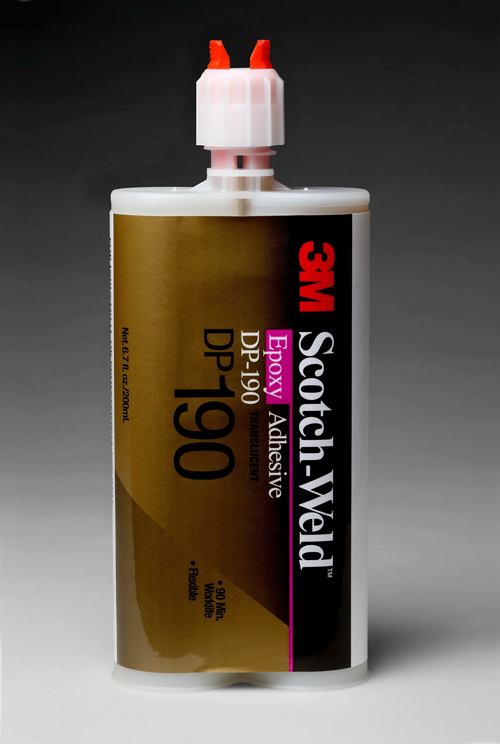 3M Scotch-Weld 87838 Epoxy Adhesive DP190, 200 mL, Translucent, 6.763 fl. oz.
