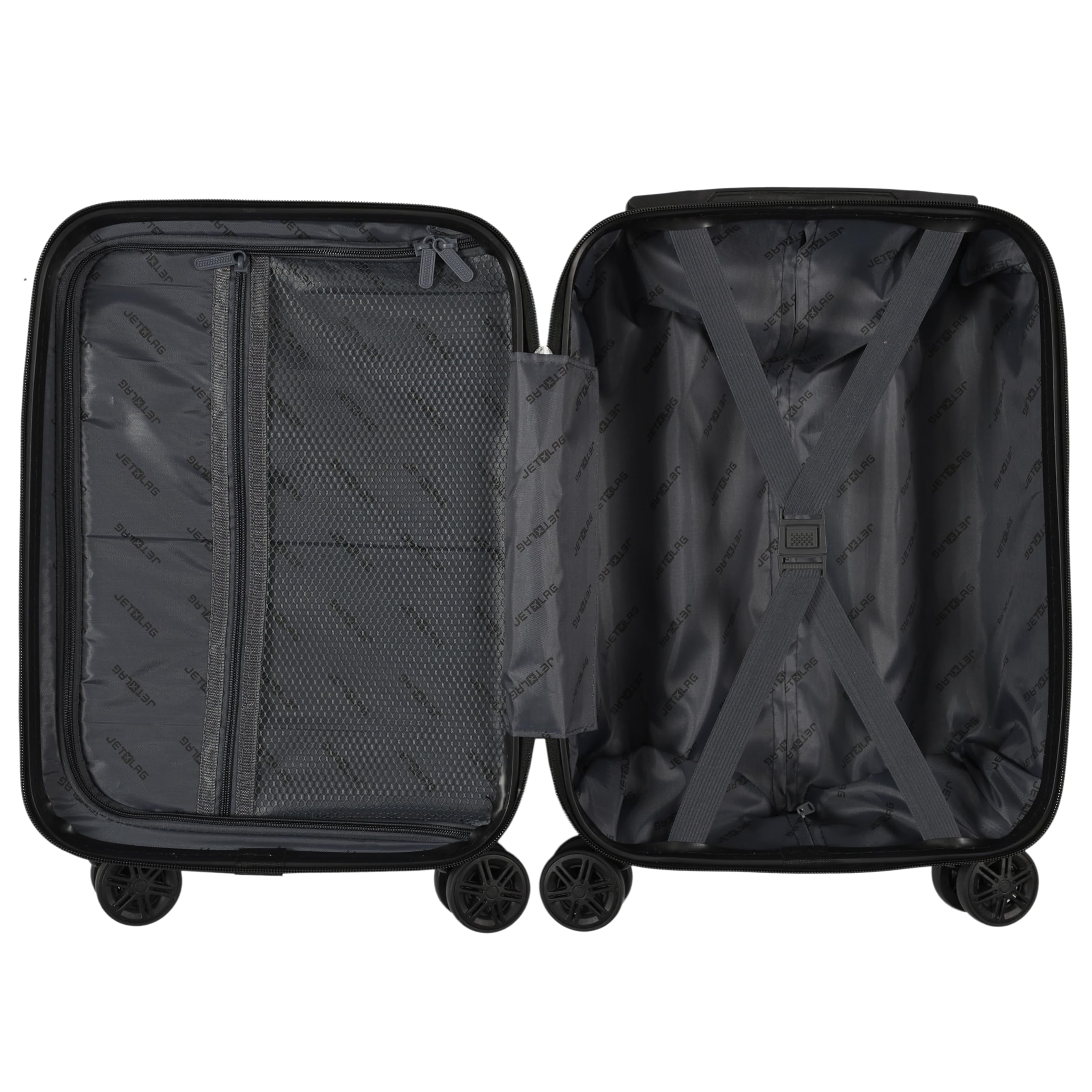 JET LAG, Set of 3 Rome Suitcases 36L 60L 86L, Elegant and Modern Design, Optimal Storage Capacity, Robust and Durability, Carrying Comfort, Blue