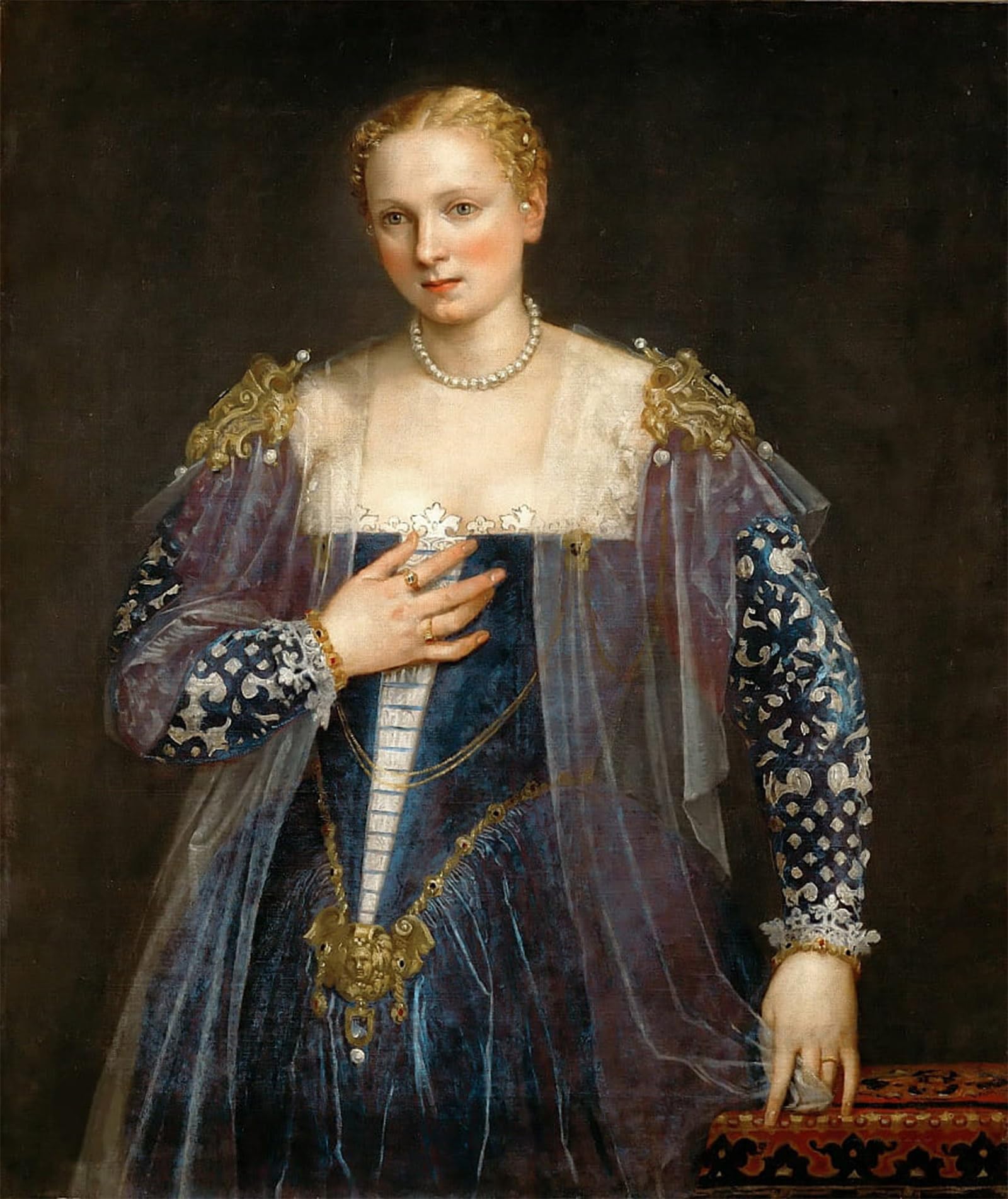 ARTXLXXBN Famous Art Print Poster Vintage Wall Art Portrait of a Venetian Woman Nani by Paolo Veronese Canvas Art Poster for Home Decor 60x90cm