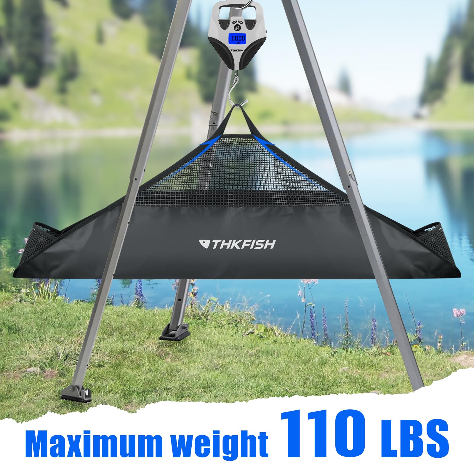 THKFISH Pesca Torneo Pesca Pesca Sacchetto Pieghevole Carpa Con Righello Pesce