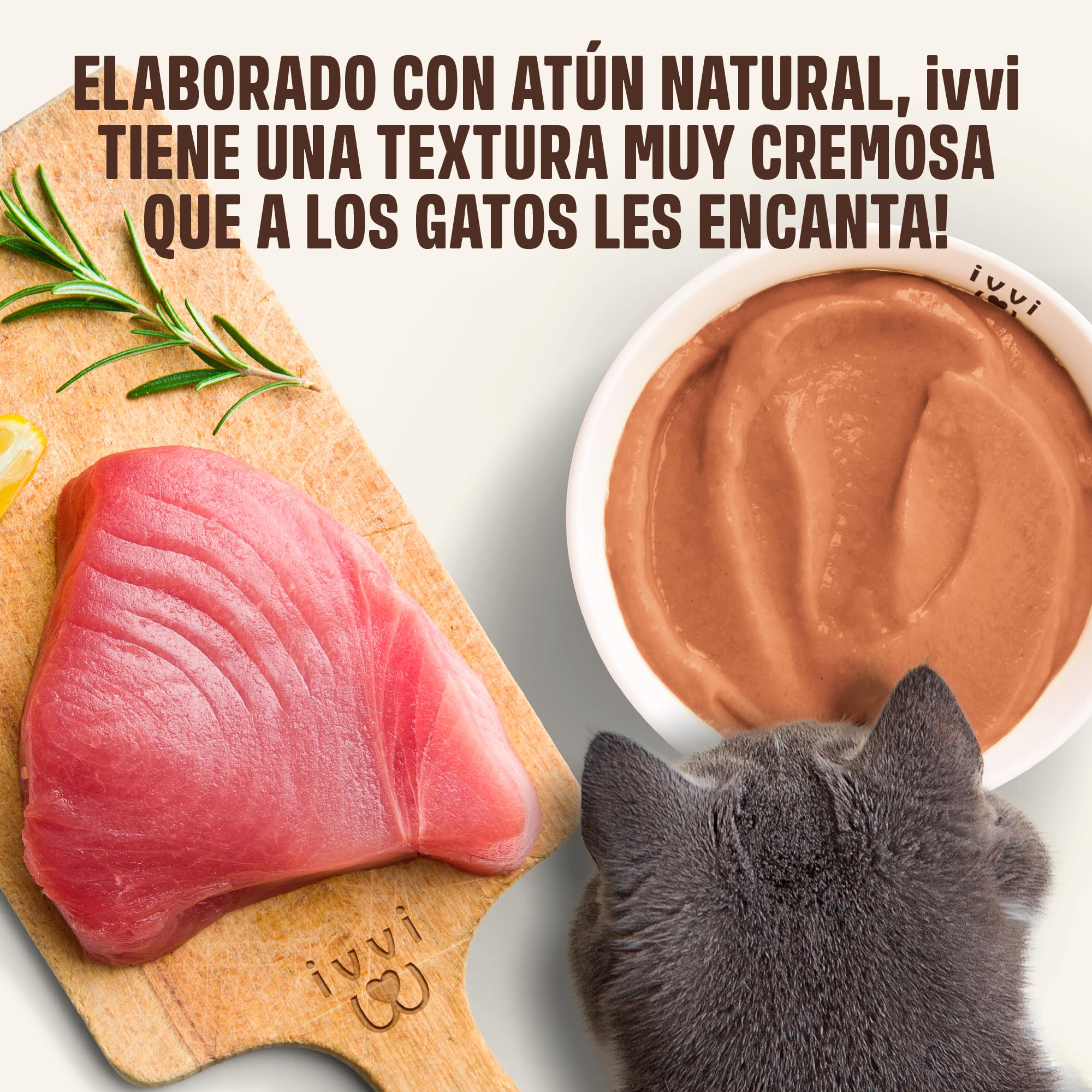 ivvi Anti Bolas de Pelo para Gatos – Anti-Hairball Esencia Crema Funcional con Malta, Olmo Rojo, inulina y psyllium – Ayuda a Eliminar Bolas de Pelo – 30x15g – con atún Real