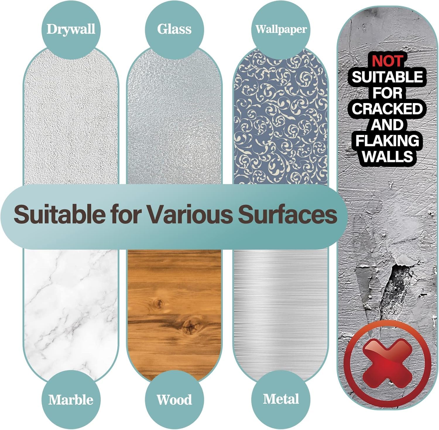 Silicone Wall Protector for Door Handle and Furniture Accessories Self Adhesive Bumper Guard Stopper Pads for Wall Cabinet Drawer Mute Buffer Anti Sound Dampener (Pack of 6) - Transparent — Amazon image 4