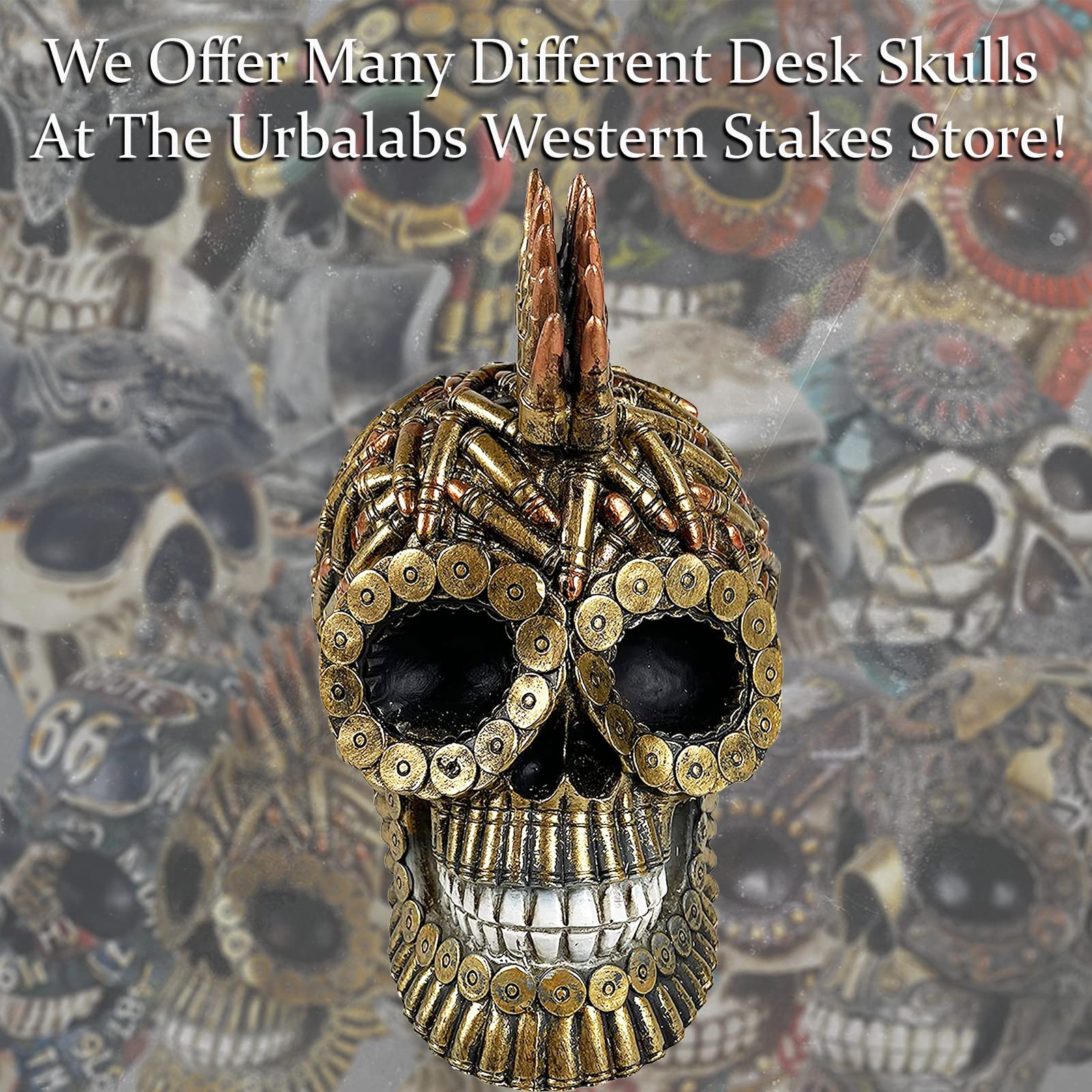 Amazon.com: Urbalabs Billy Bullet Shells Steampunk Skull