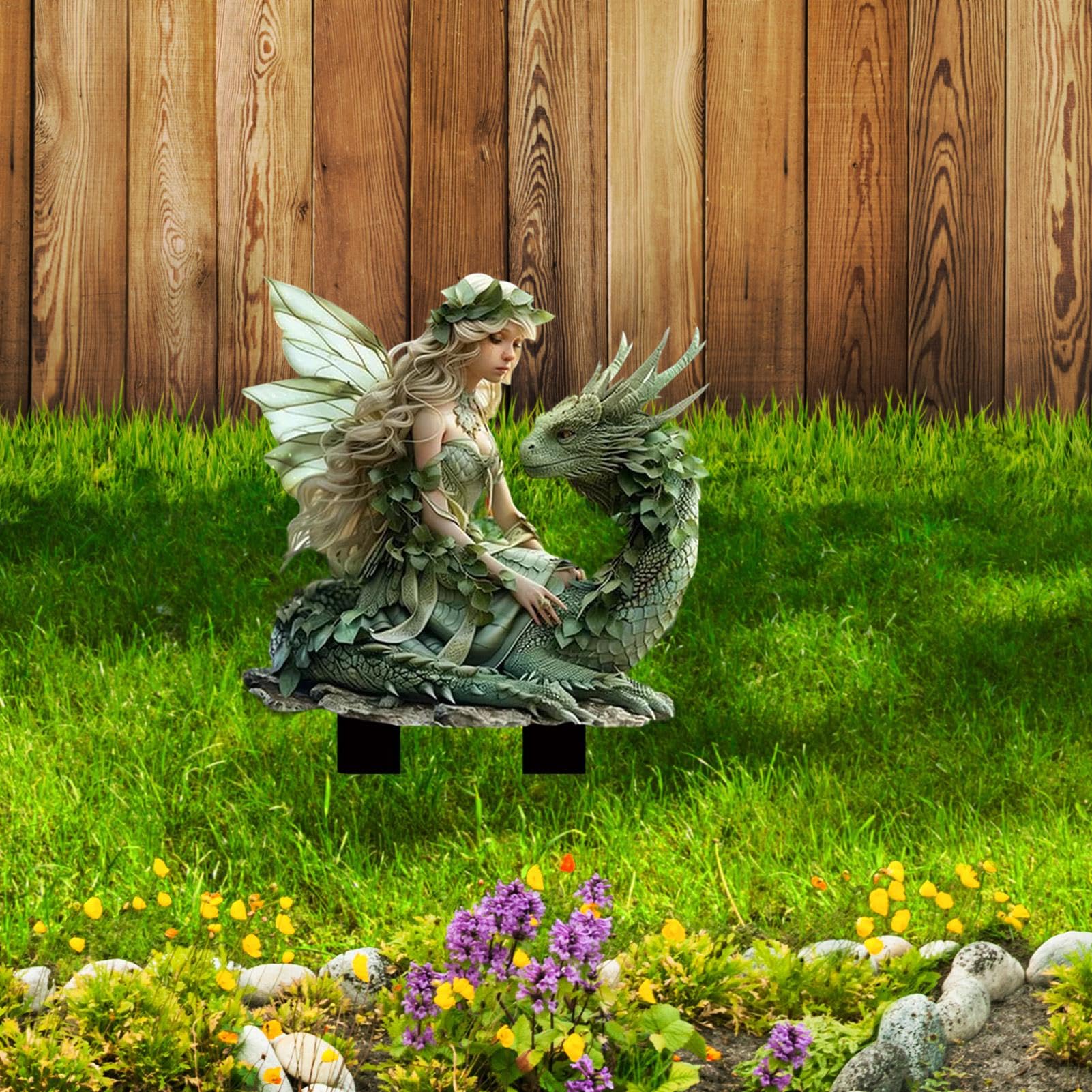 Decorazione Vaso Fiori Fatato Bohemien - Figura Acrilica Per Giardino O Interni, Stile Fatato - Foto 6