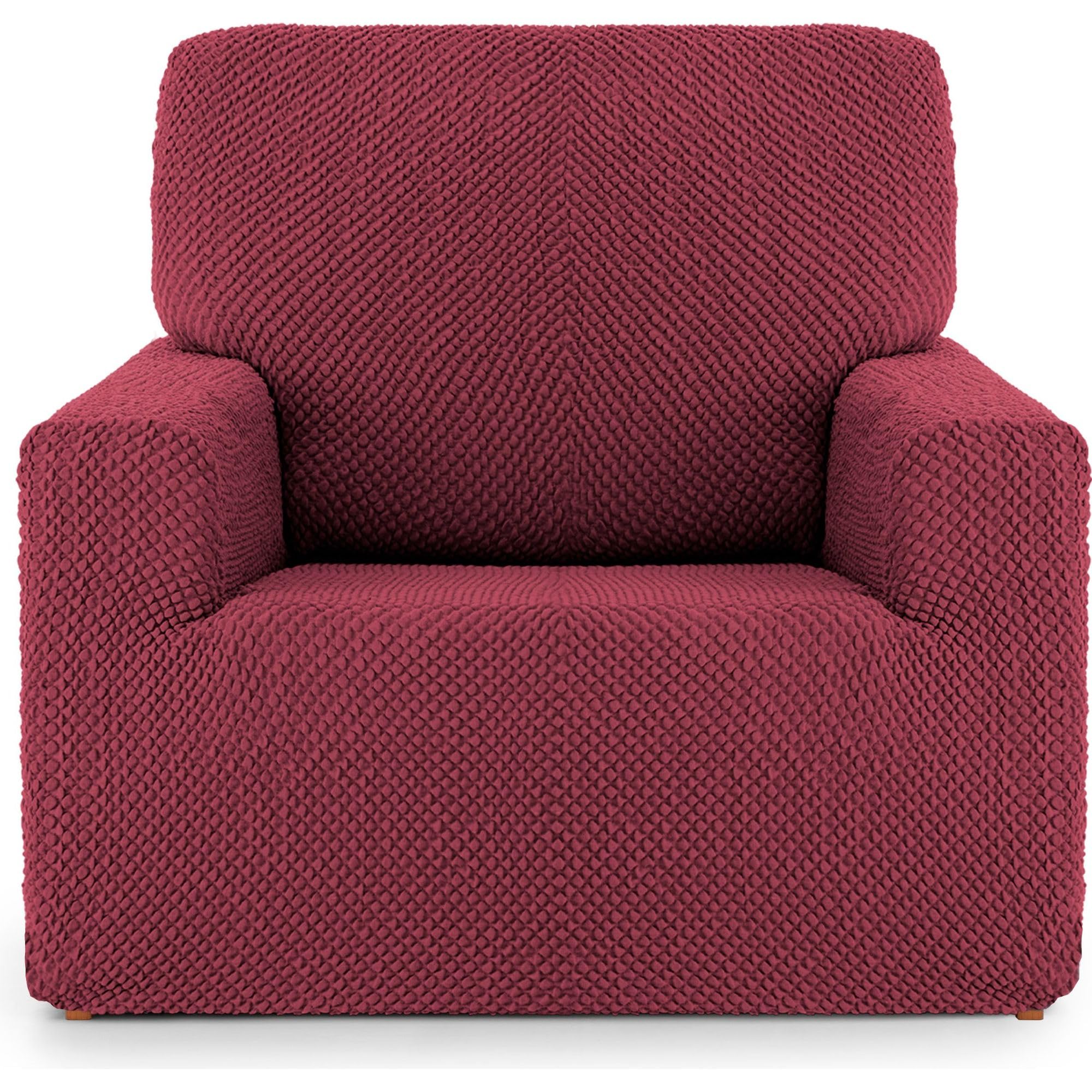 ECOMMERC3 Universal and Versatile 1 Seater Sofa Cover – Bordeaux Sofa Cover Protector Easy to Install for Back, Seat and Arms