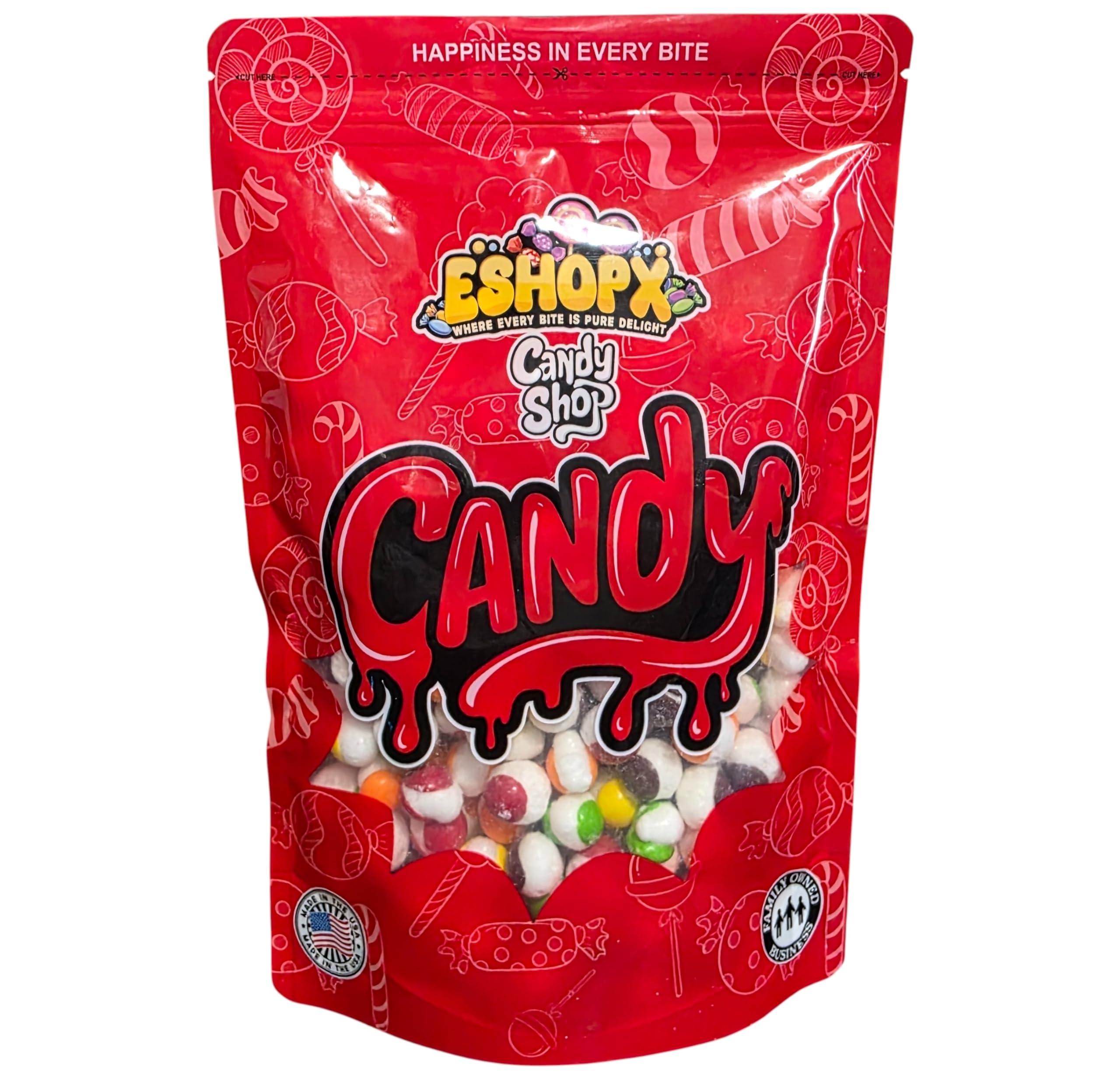 EshopX Freeze Dried Crunchy Comets - Premium Freeze Dried Crunchy Candy With an Enhanced Flavor (10 oz, Original Rainbow) - Perfect for Gifting & Snacking